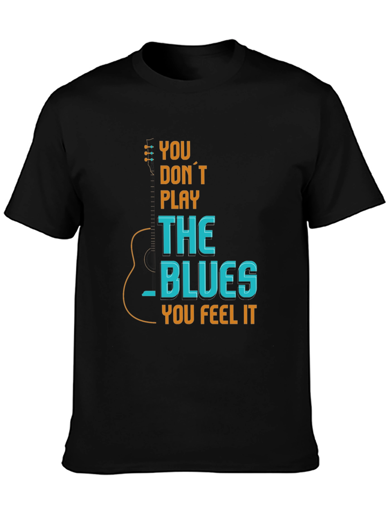Blues Guitar T-Shirt - Feel The Music