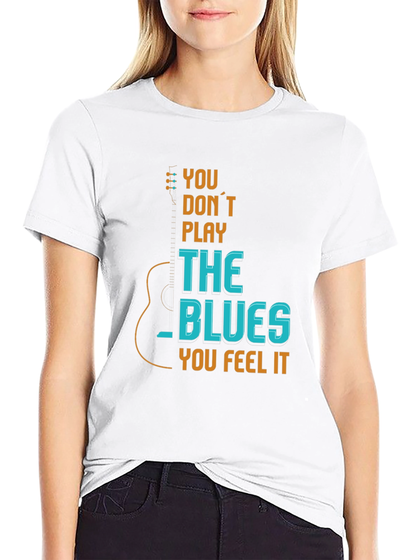 Blues Guitar T-Shirt - Feel The Music