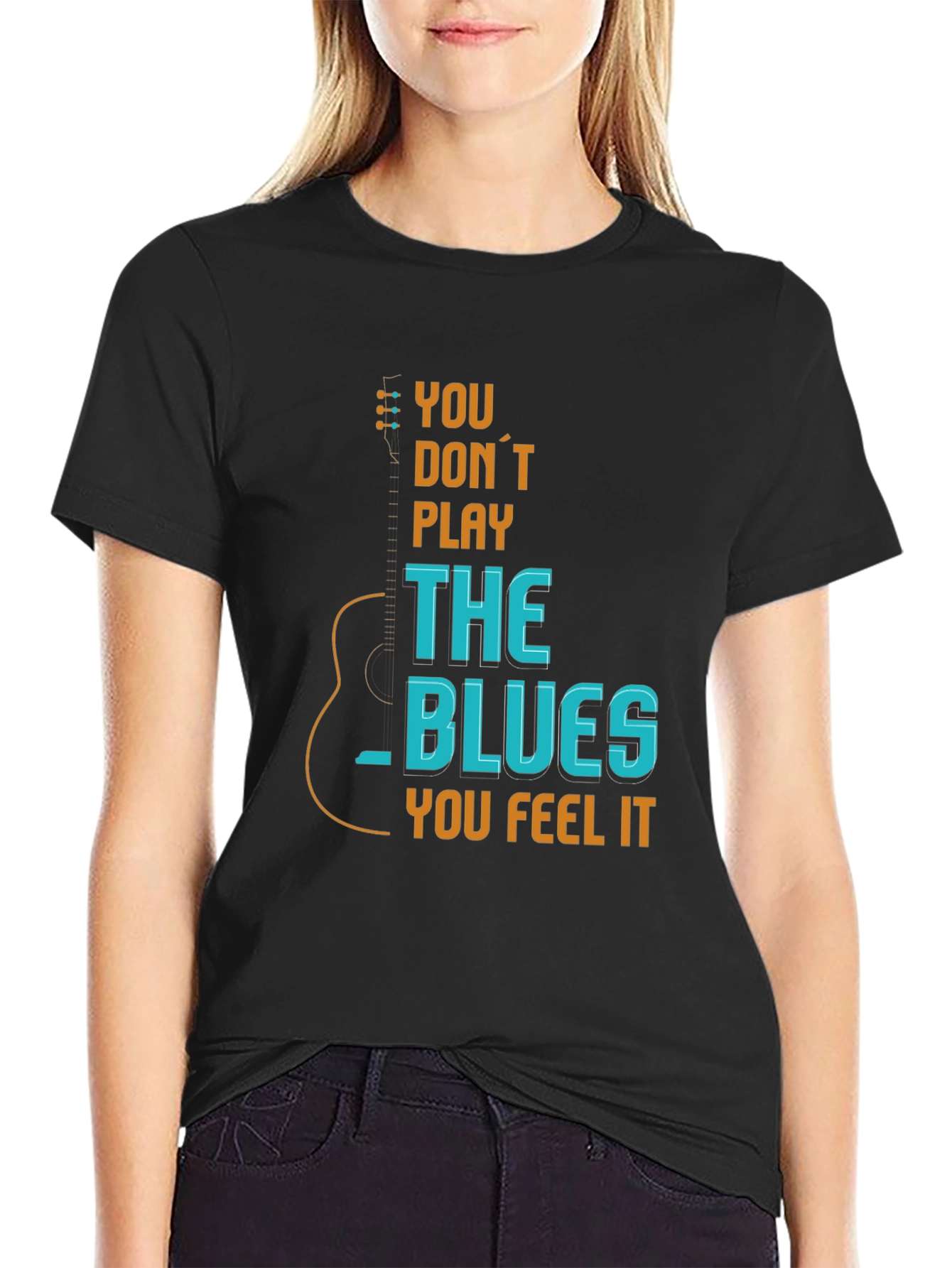 Blues Guitar T-Shirt - Feel The Music