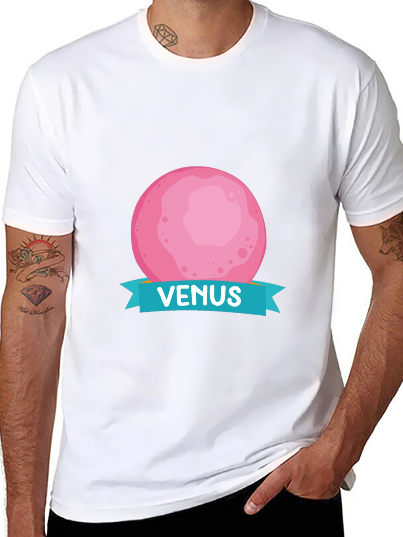 Venus Planet Graphic T-Shirt - Black Cotton Tee