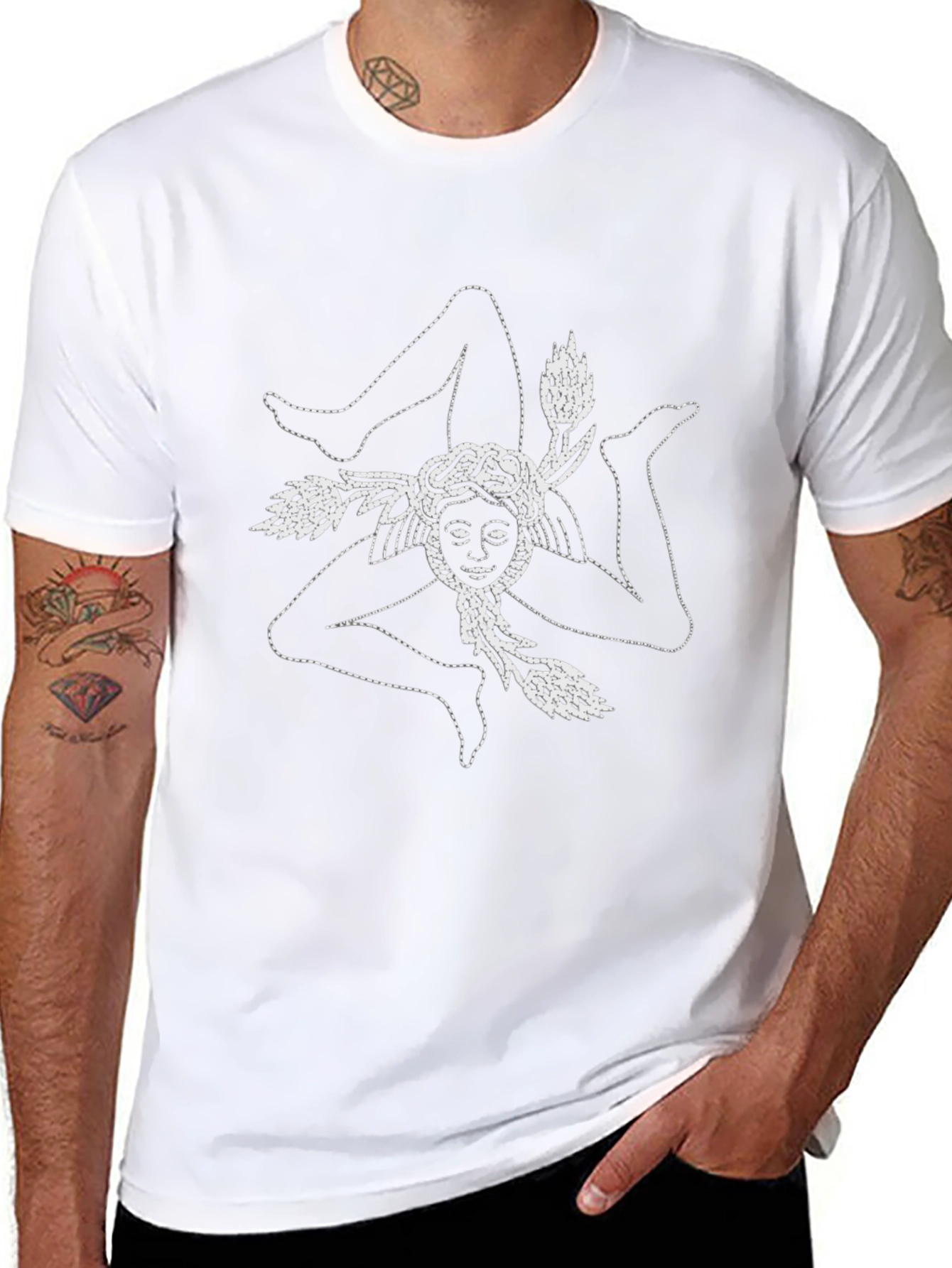 Trinacria Symbol T-Shirt - Sicilian Pride Tee