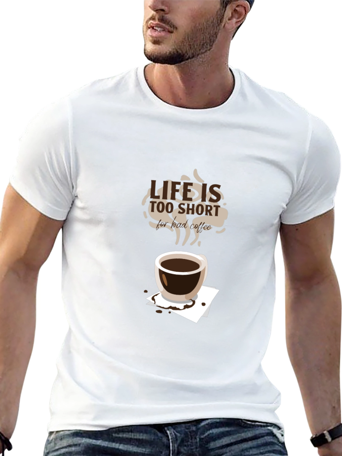 Life is Too Short Coffee T-Shirt - Black