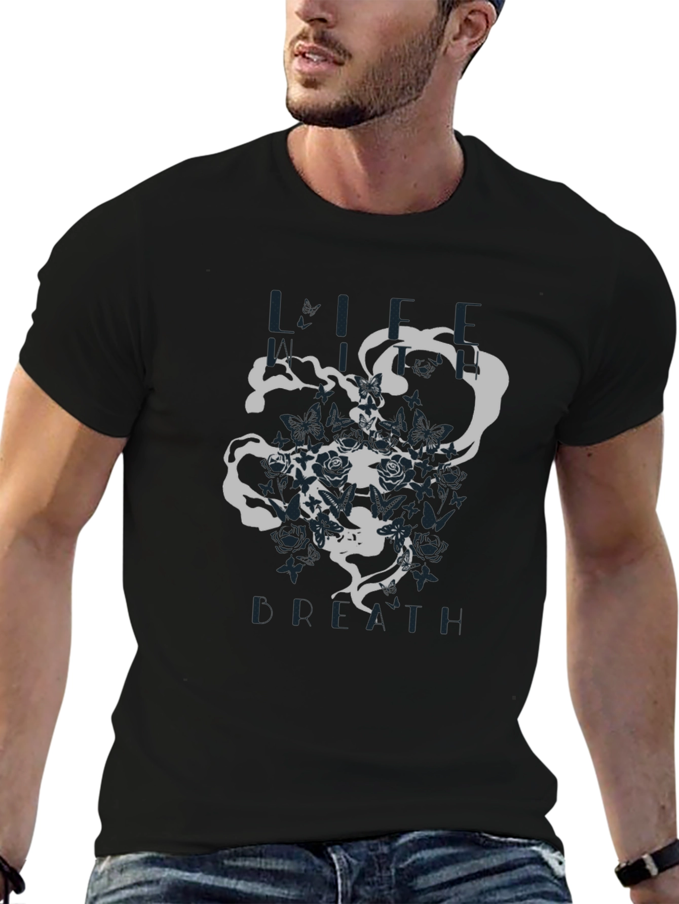 Graphic Print Crew Neck Tee