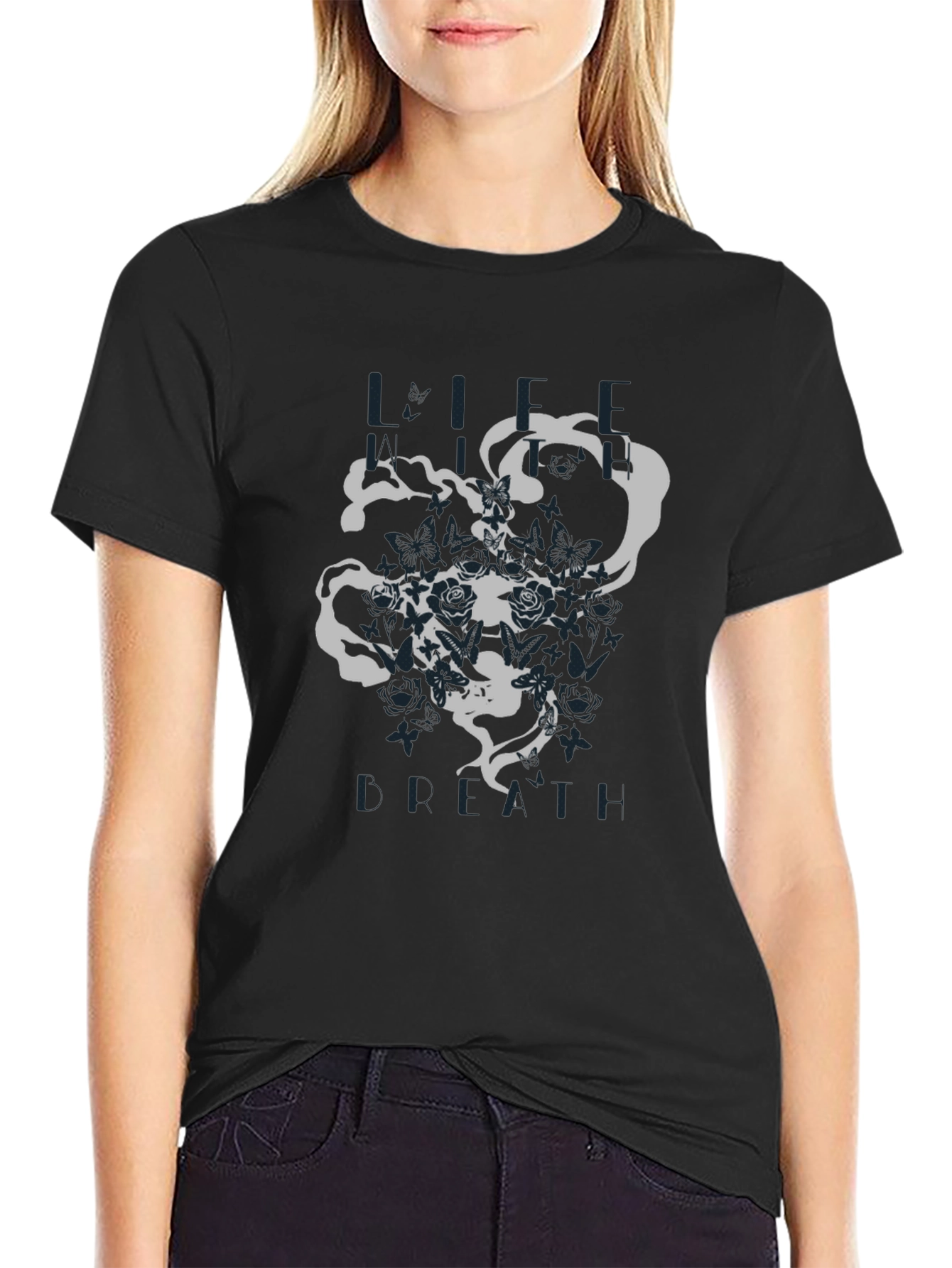 Graphic Print Crew Neck Tee