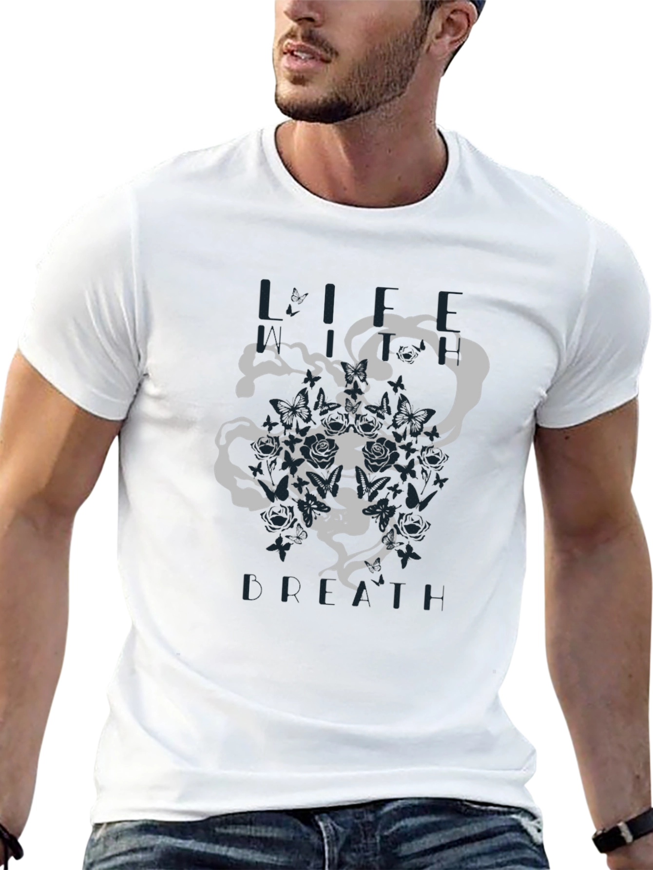 Graphic Print Crew Neck Tee