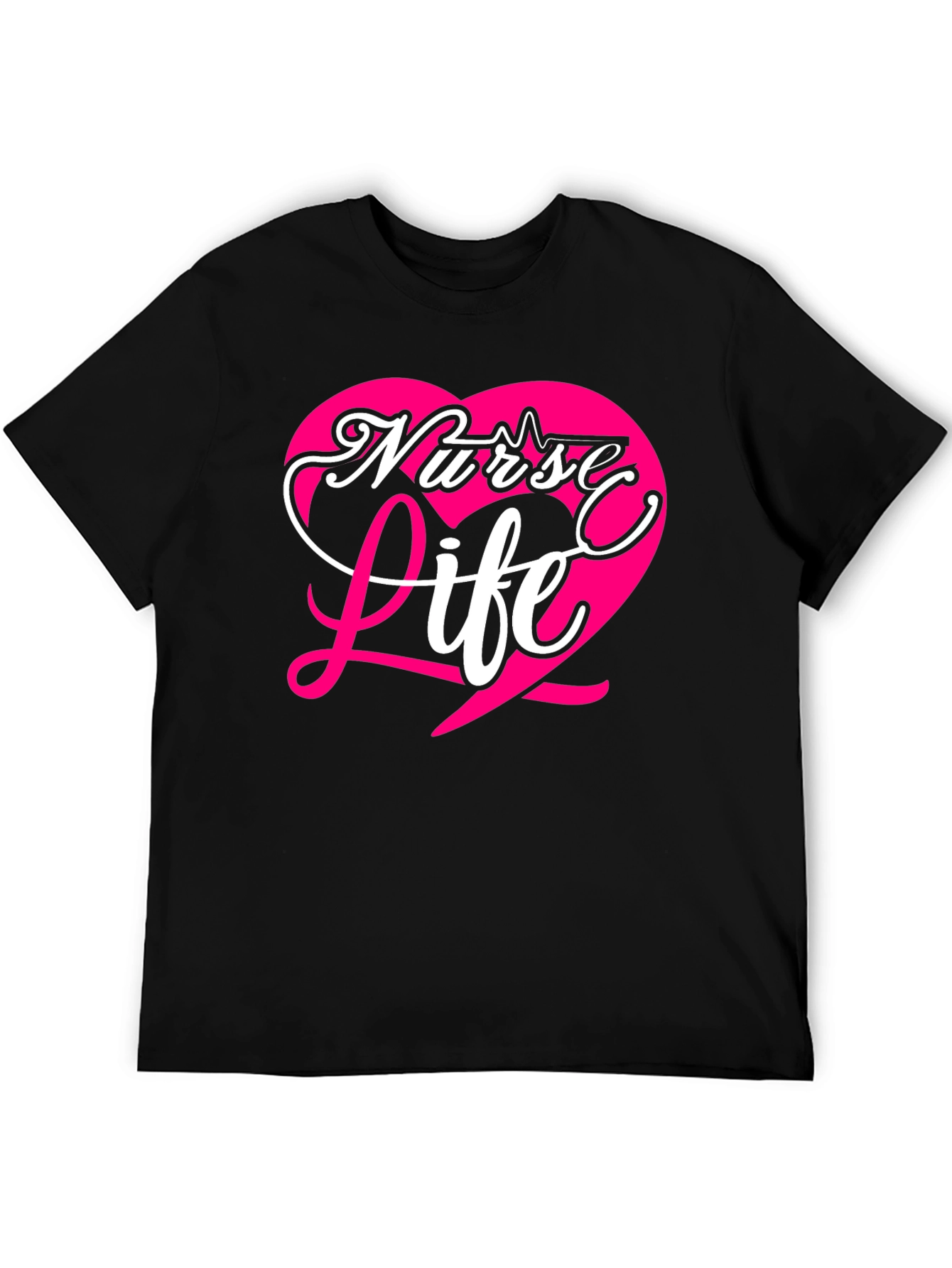 Nurse Life Heart Graphic T-Shirt