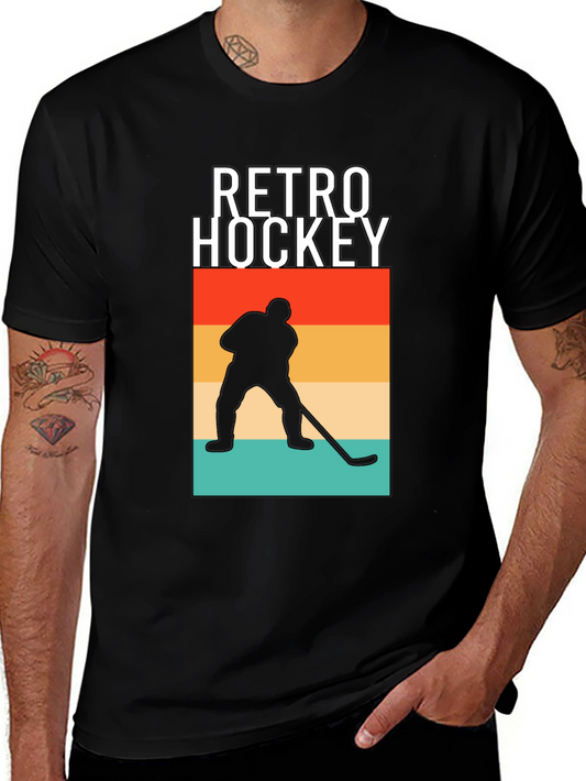 Retro Hockey Graphic Tee - Classic Style Comfortable Fit