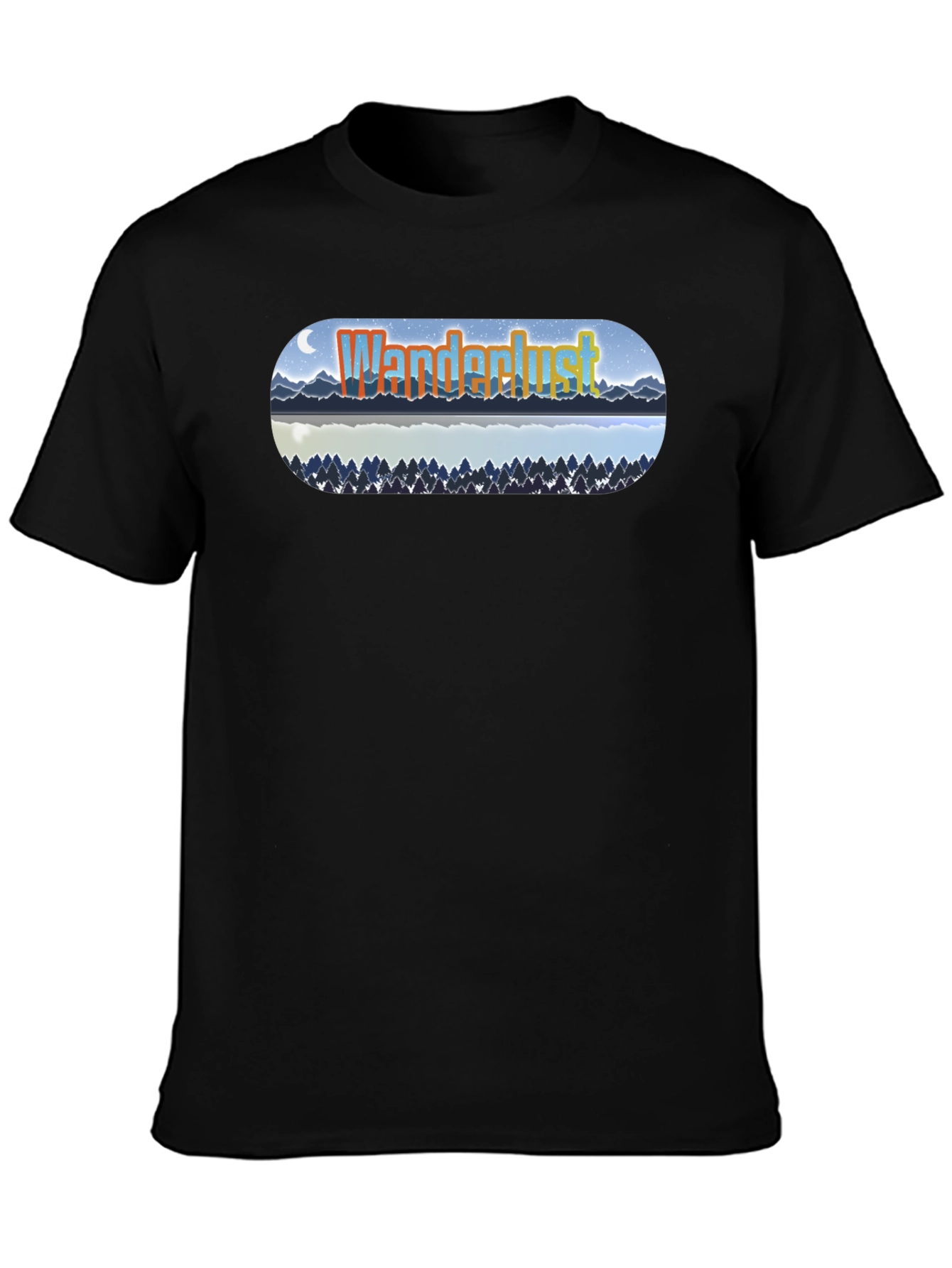 Wanderlust Lake Graphic T-Shirt - Black