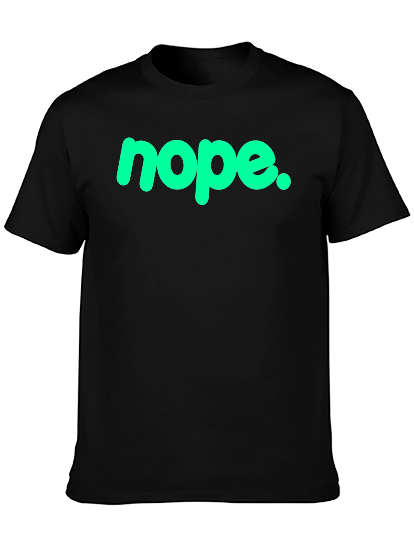 Nope Graphic Tee - Casual Black T-Shirt