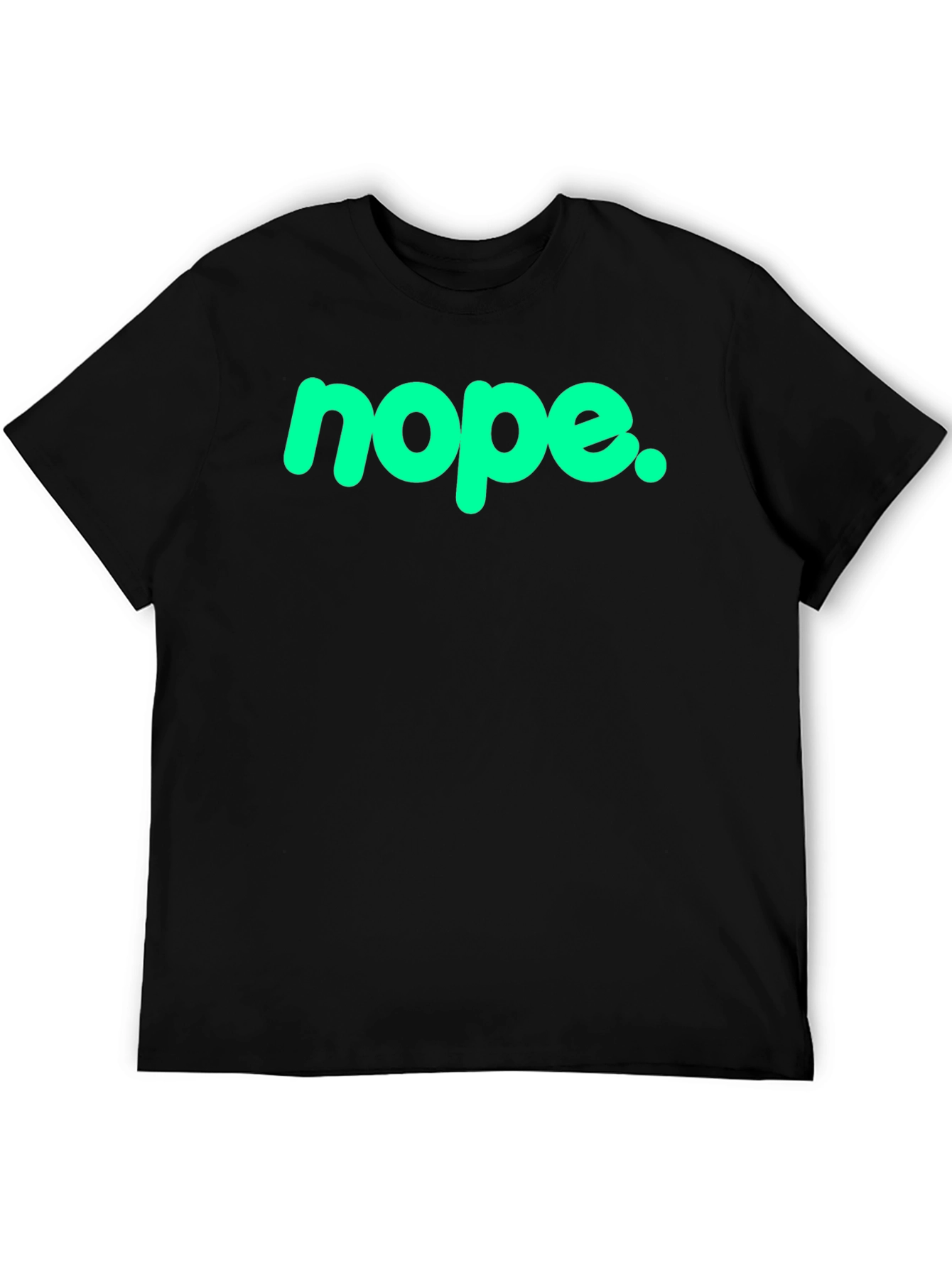 Nope Graphic Tee - Casual Black T-Shirt