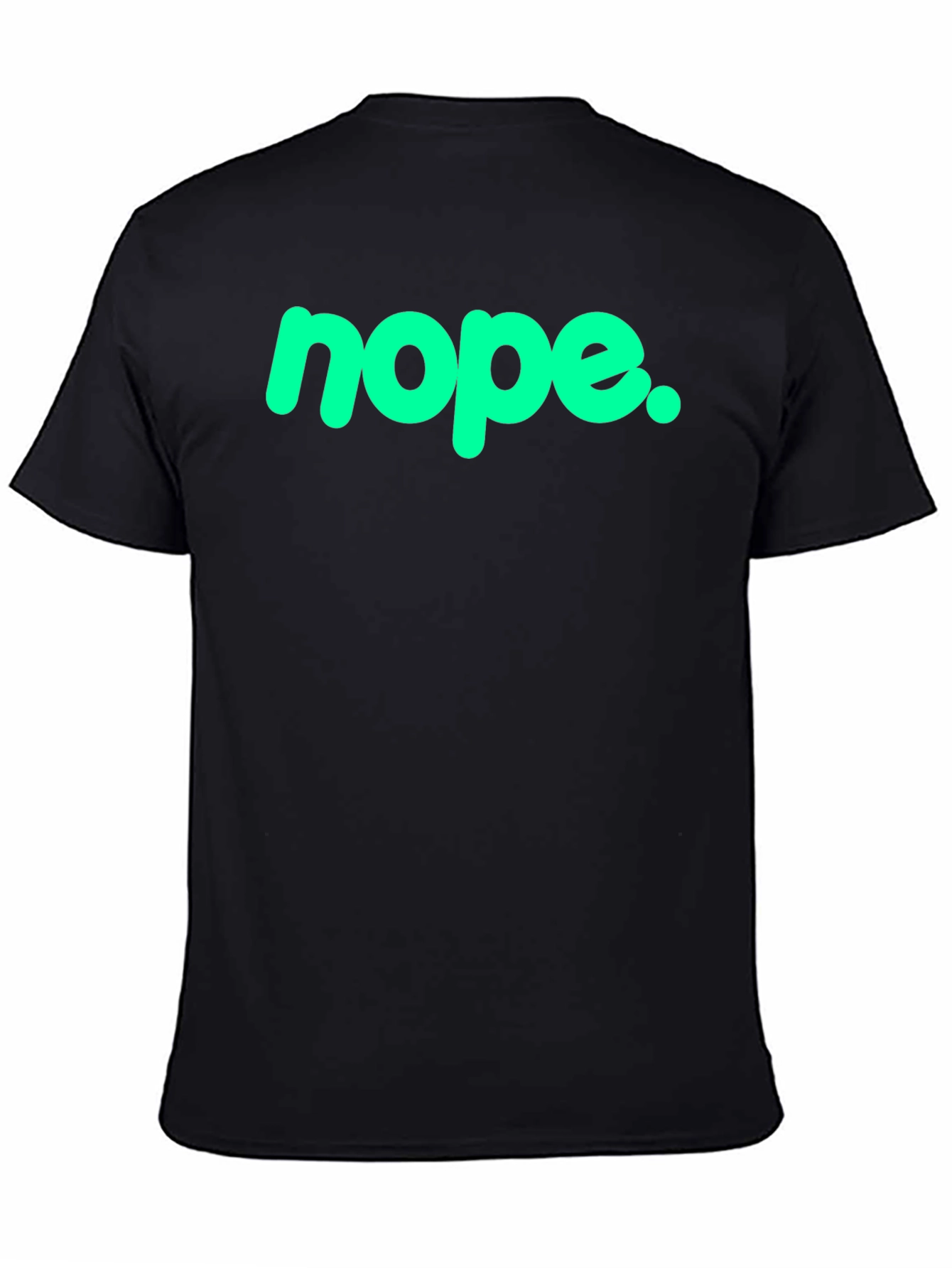 Nope Graphic Tee - Casual Black T-Shirt