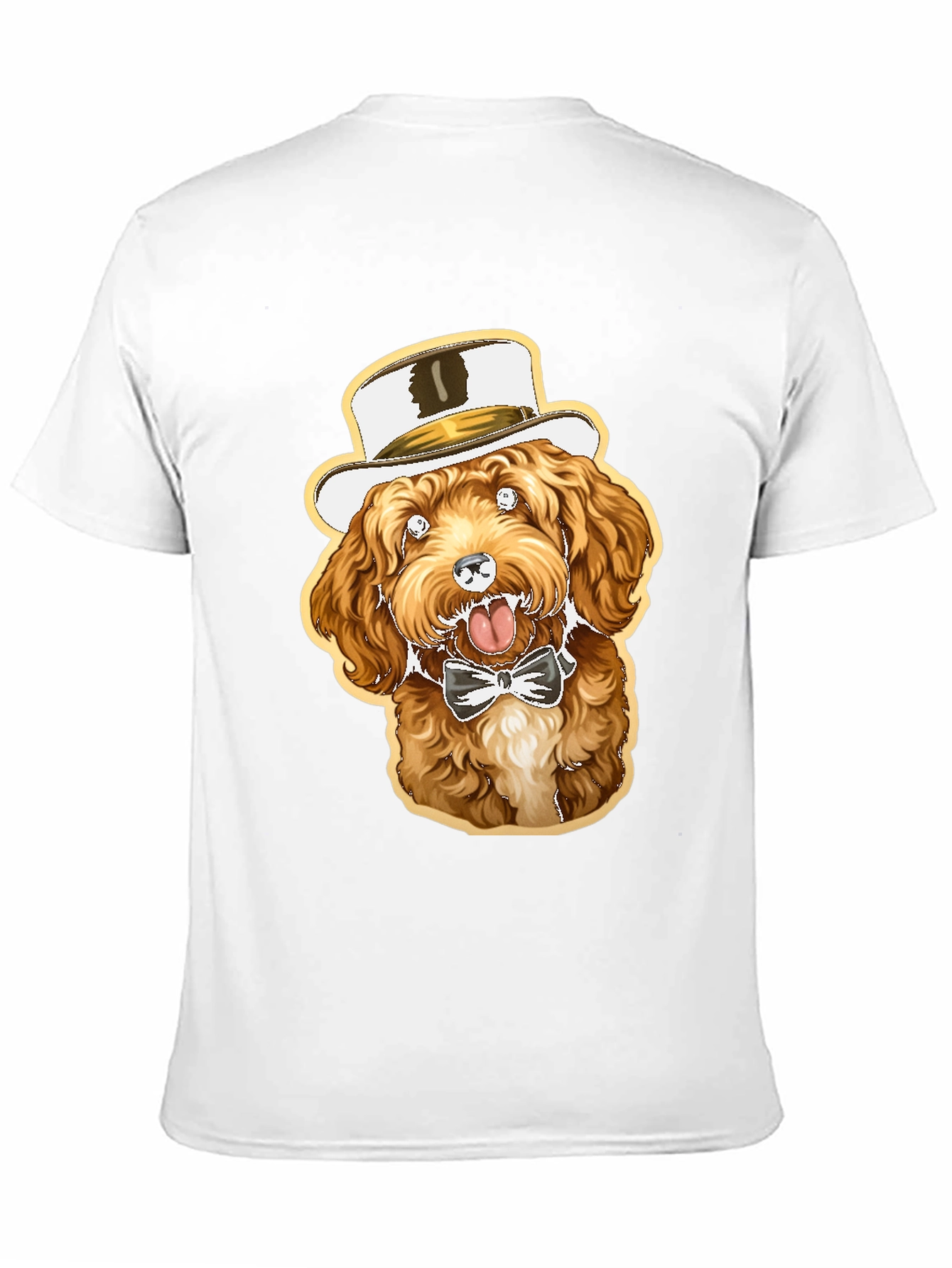 Dog in Hat Graphic Tee - Stylish & Fun