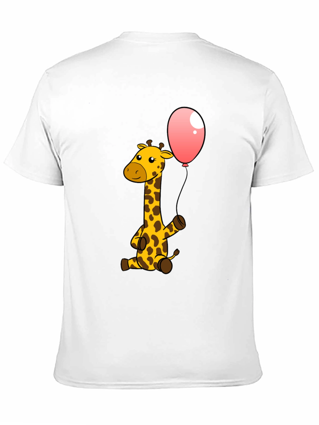 Giraffe & Balloon Graphic Black T-Shirt