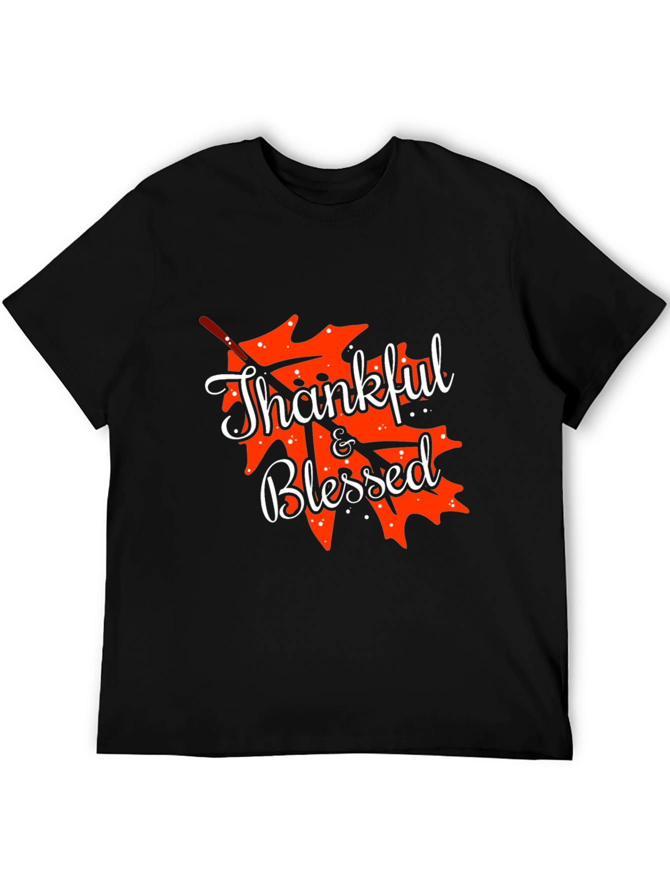 Thankful & Blessed Leaf Graphic Tee