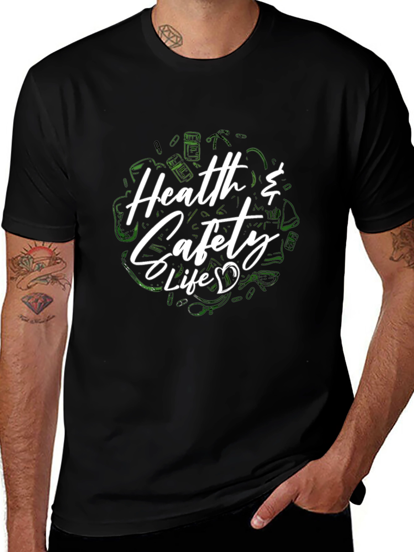 Health & Safety Life Graphic Tee - Black