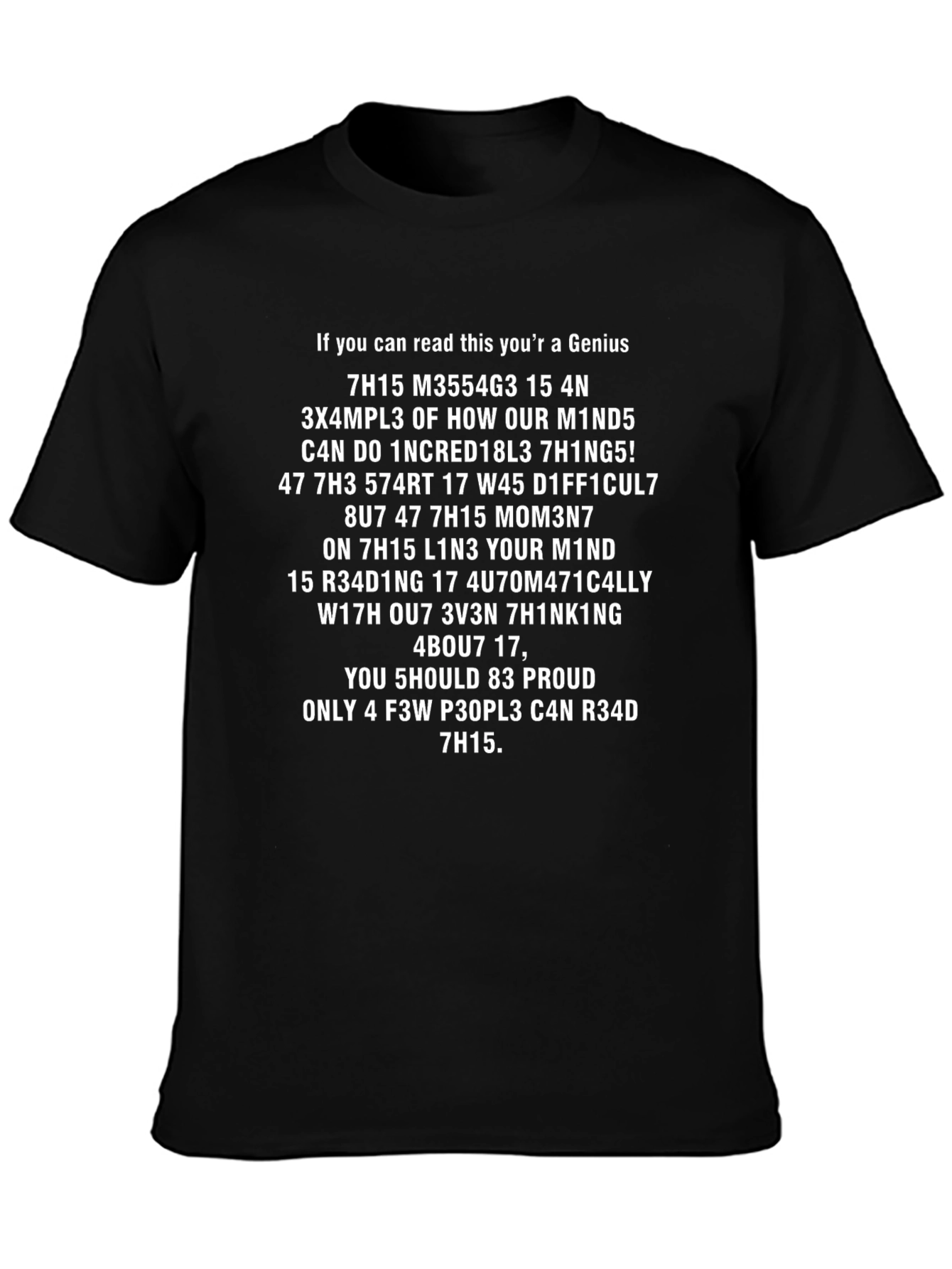 Genius Brain Teaser T-Shirt - Funny Optical Illusion Tee