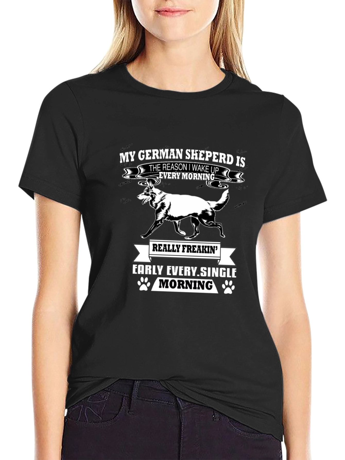 German Shepherd T-Shirt - Wake Up Early