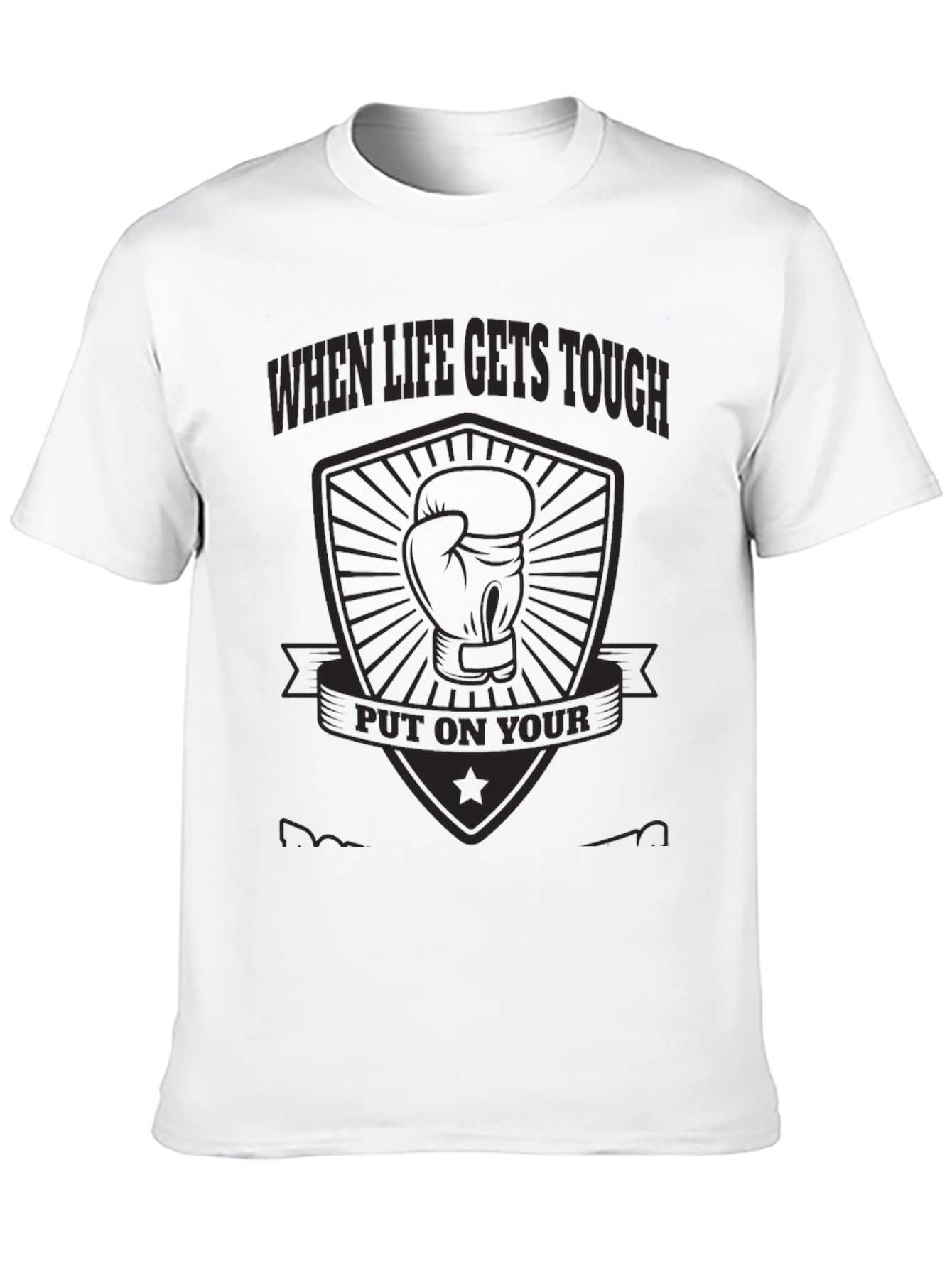 When Life Gets Tough Boxing Glove Graphic Tee