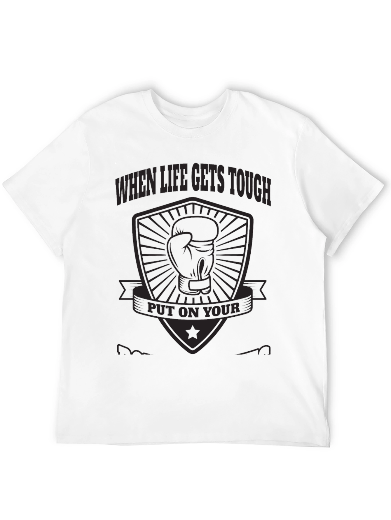 When Life Gets Tough Boxing Glove Graphic Tee