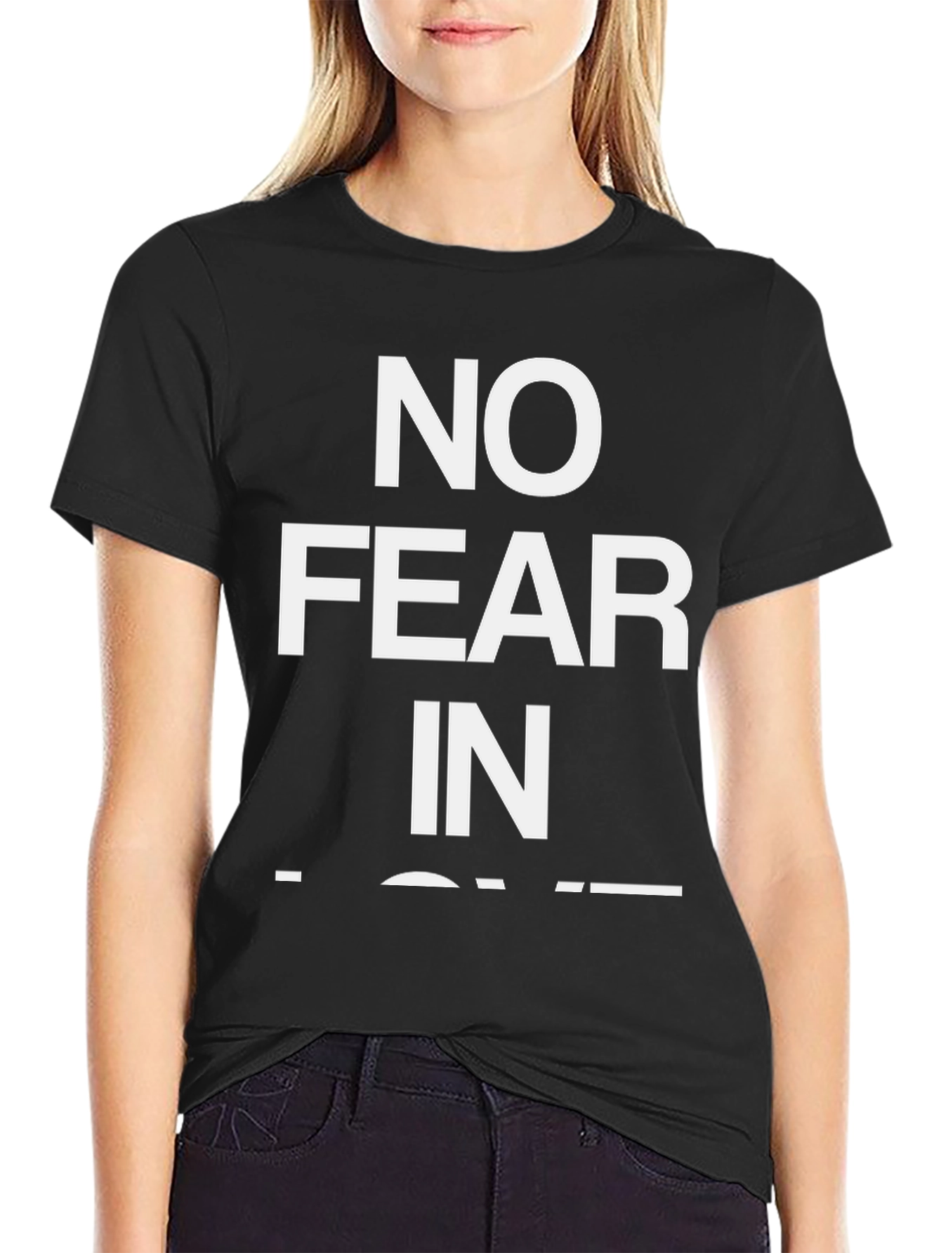 No Fear In Love Graphic Tee - Black