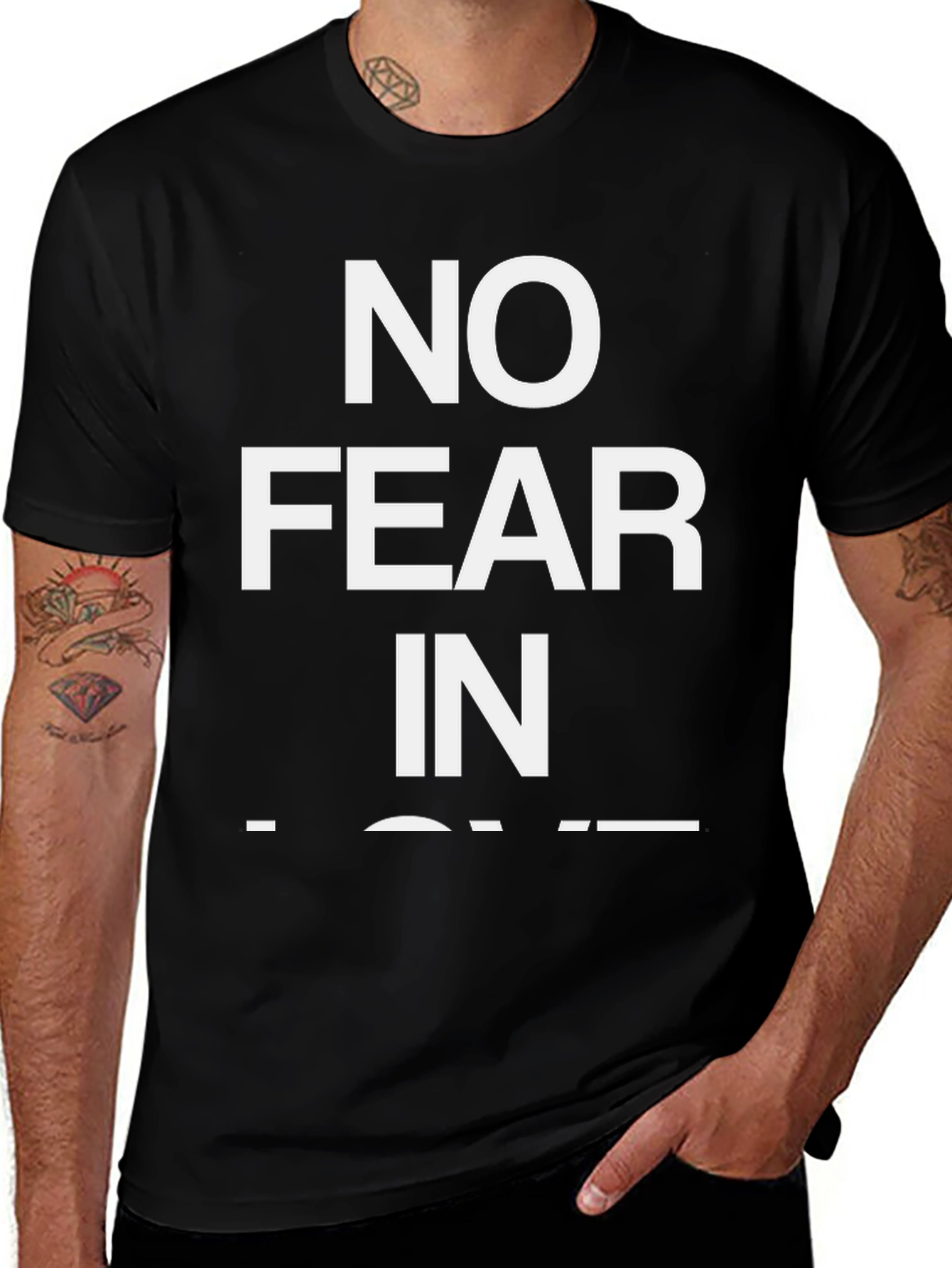No Fear In Love Graphic Tee - Black