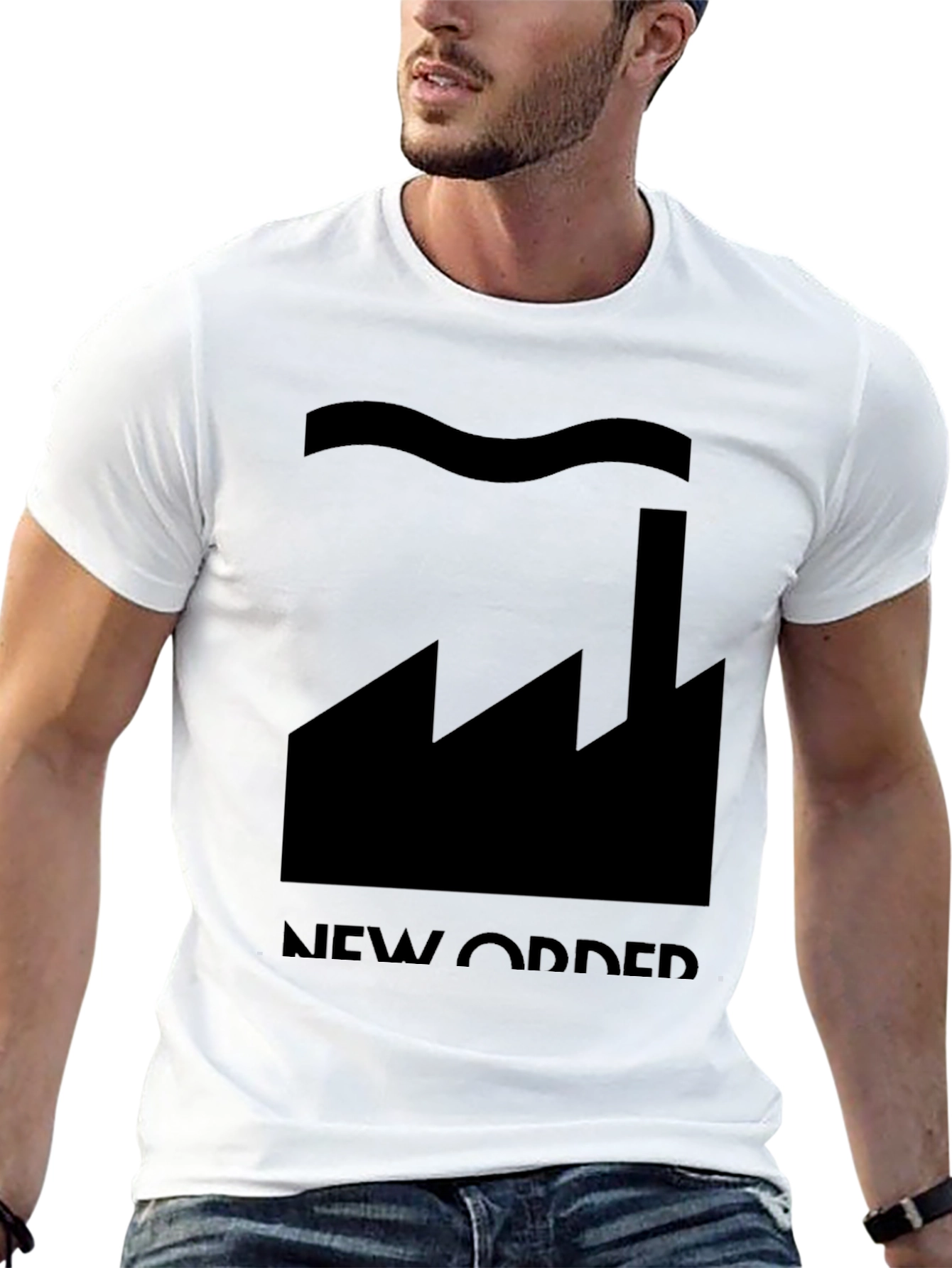 New Order Factory Graphic T-Shirt - Black