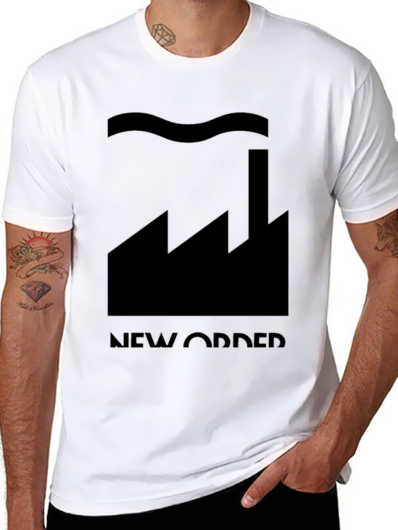New Order Factory Graphic T-Shirt - Black