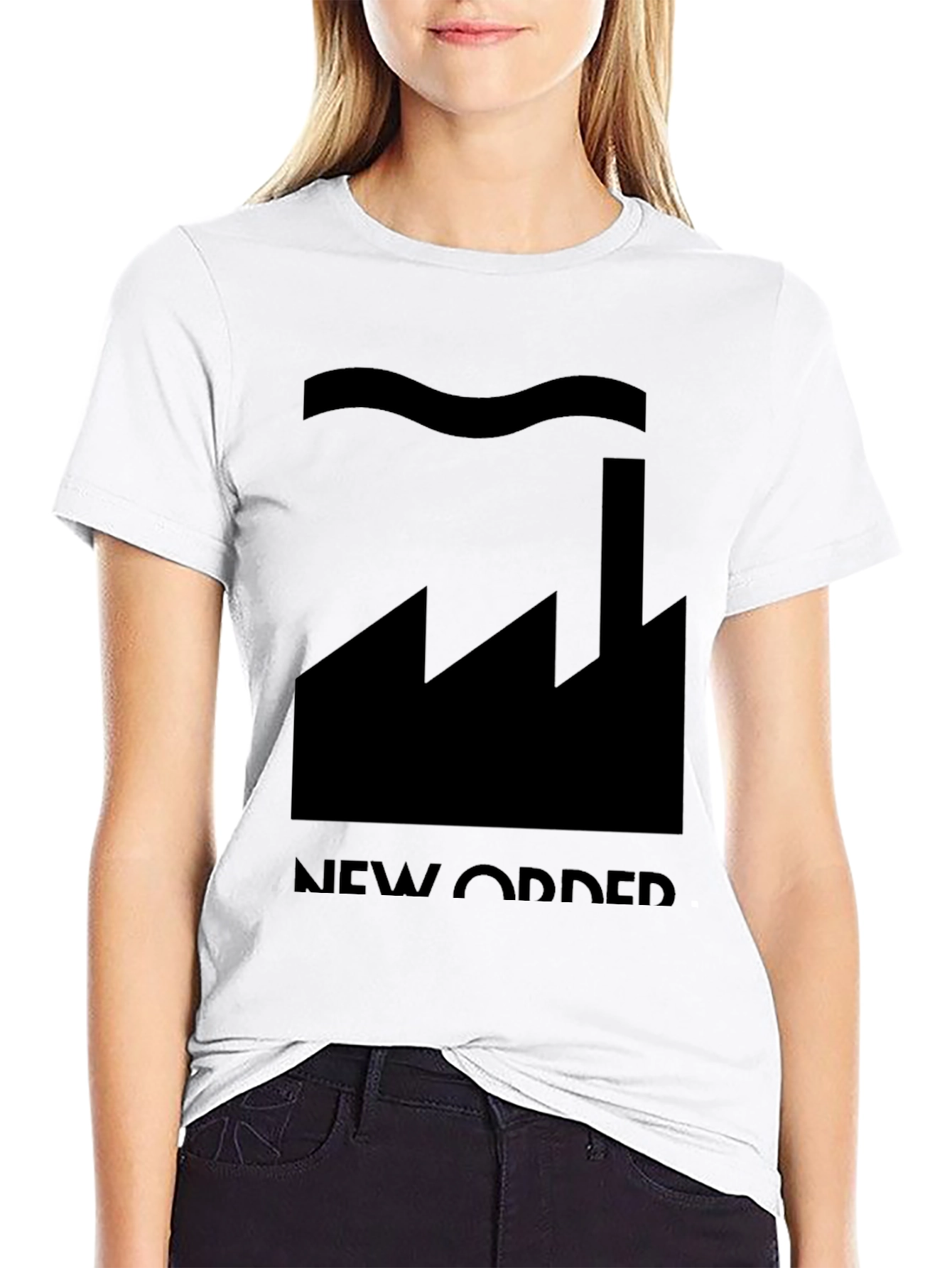 New Order Factory Graphic T-Shirt - Black