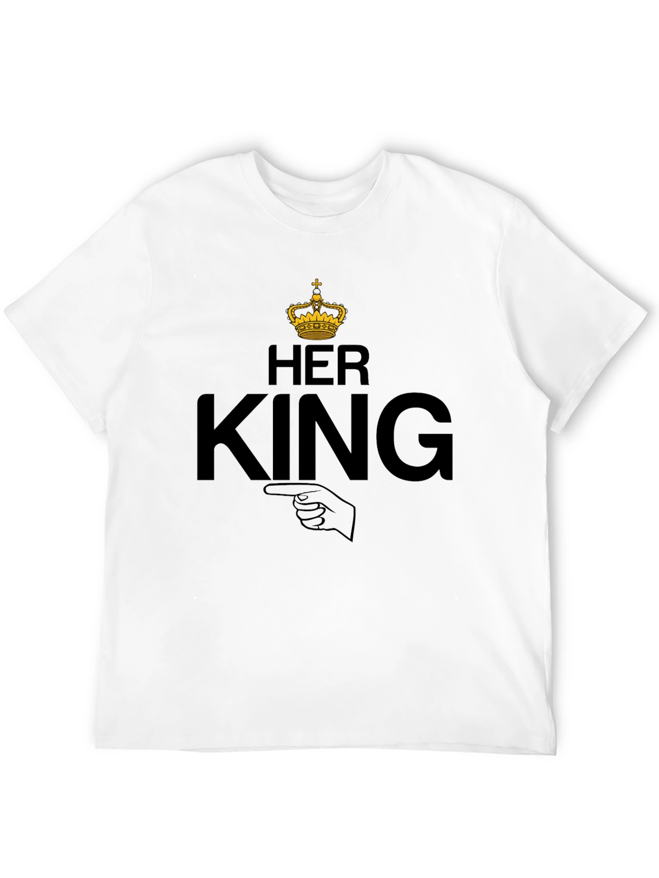Her King Graphic Tee - Black Crew Neck