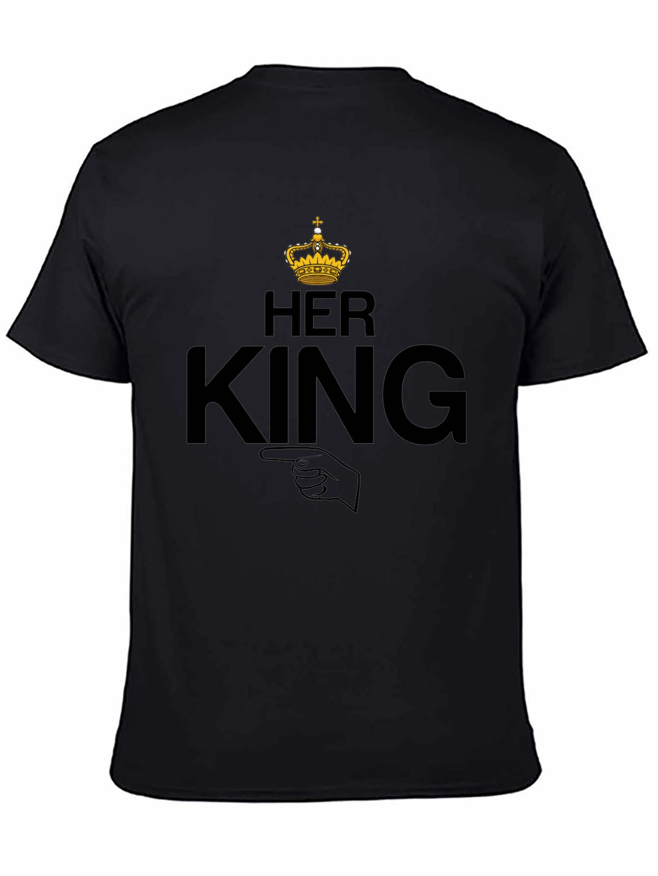Her King Graphic Tee - Black Crew Neck