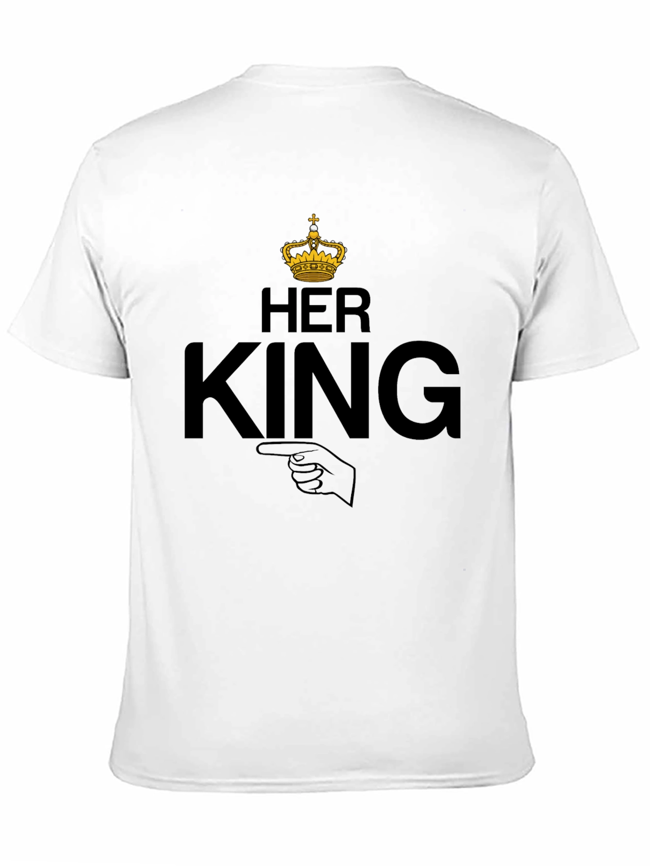 Her King Graphic Tee - Black Crew Neck