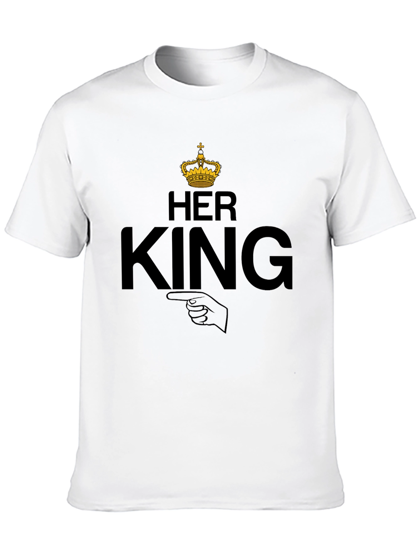 Her King Graphic Tee - Black Crew Neck