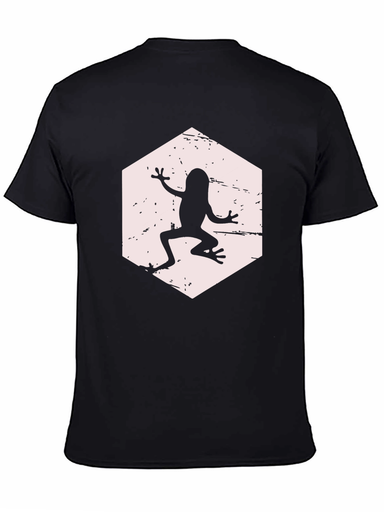 Frog Hexagon Graphic T-Shirt - Black