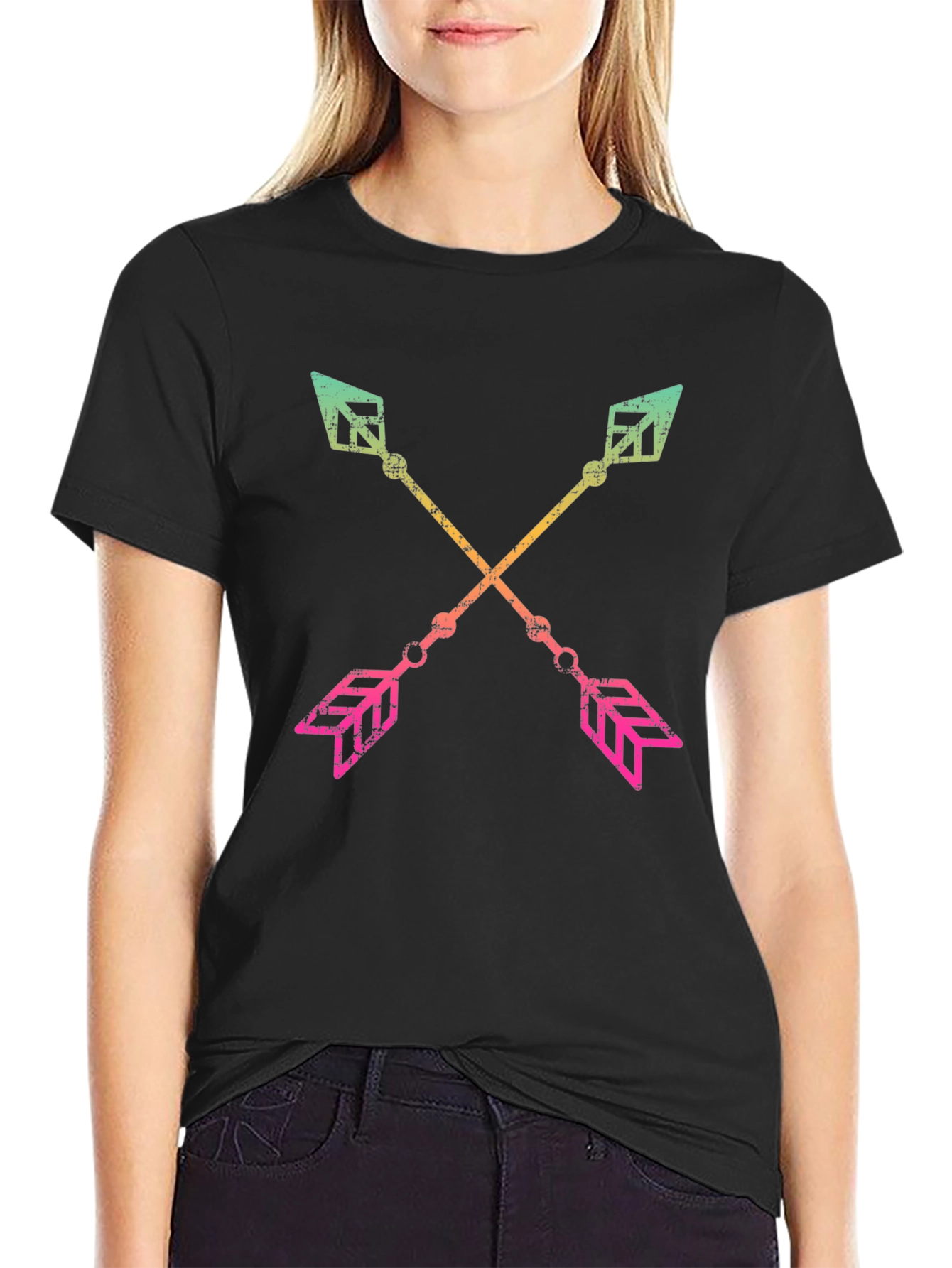 Crossed Arrows Graphic Tee - Mens Black T-Shirt