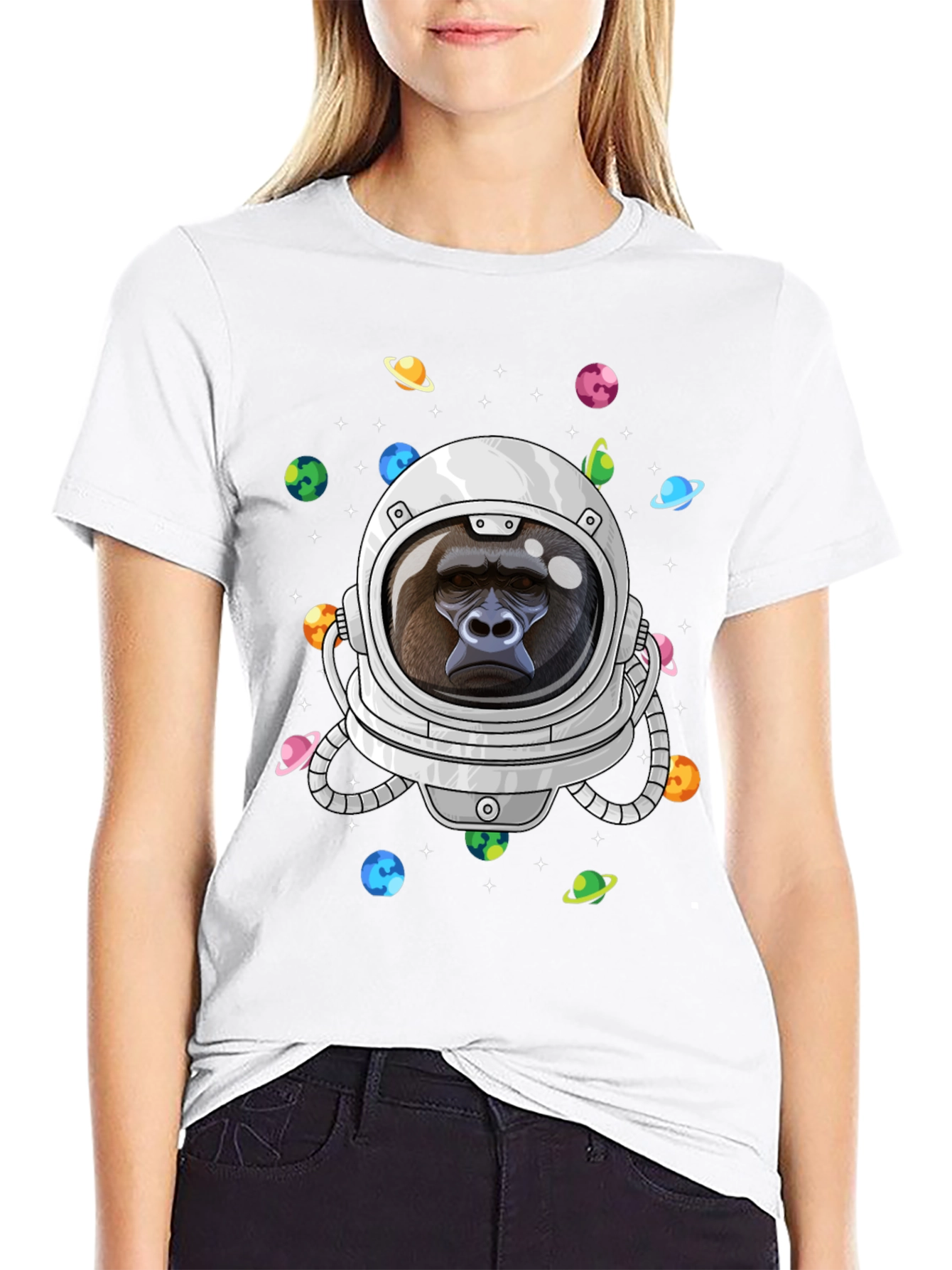 Astronaut Gorilla T-Shirt - Space Adventure Tee