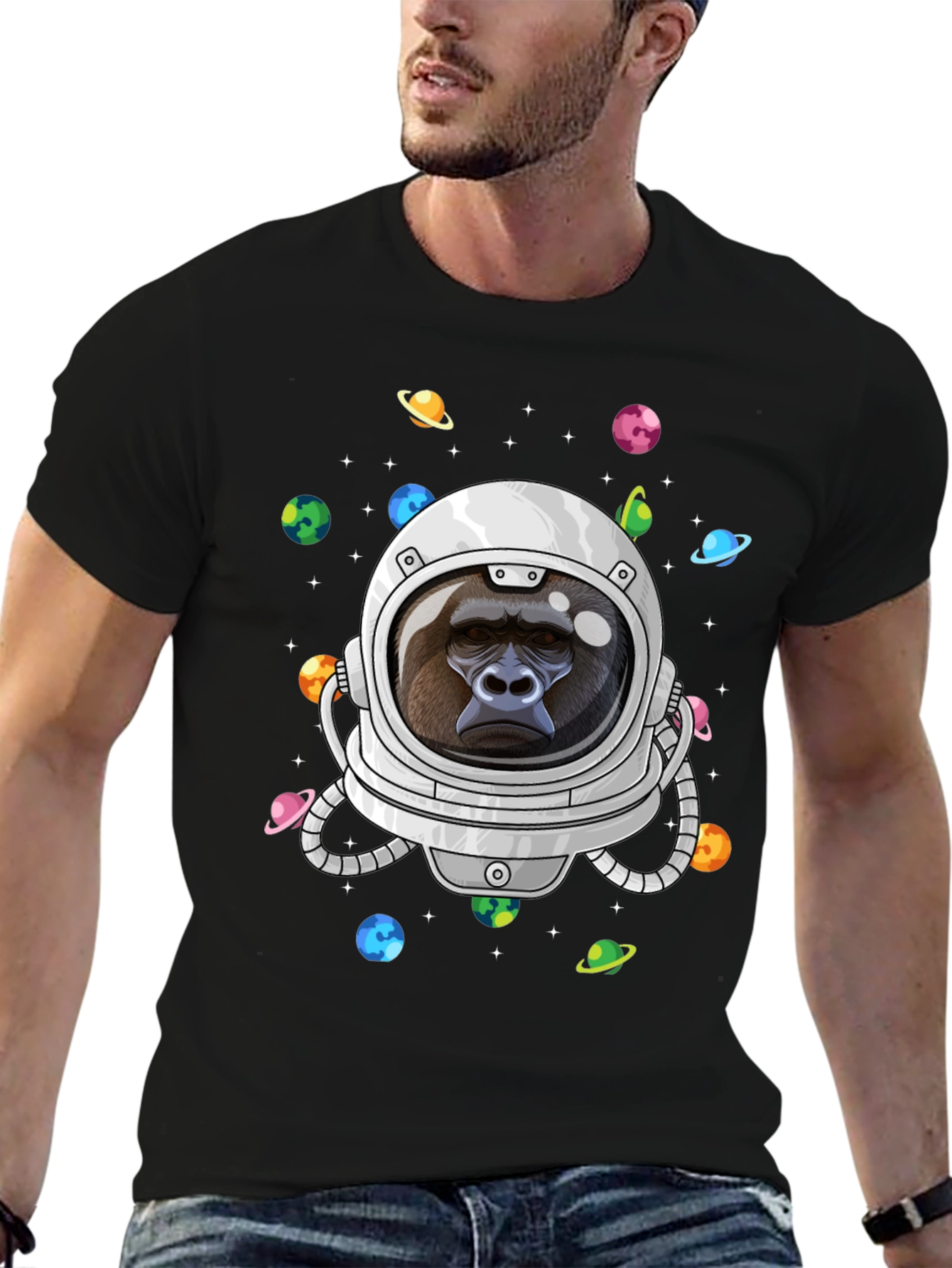 Astronaut Gorilla T-Shirt - Space Adventure Tee