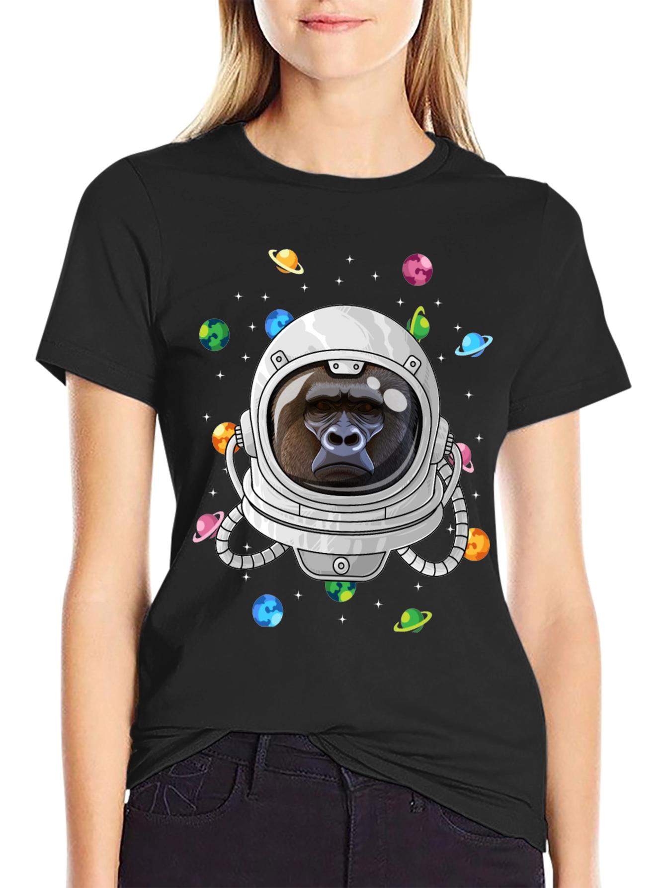 Astronaut Gorilla T-Shirt - Space Adventure Tee