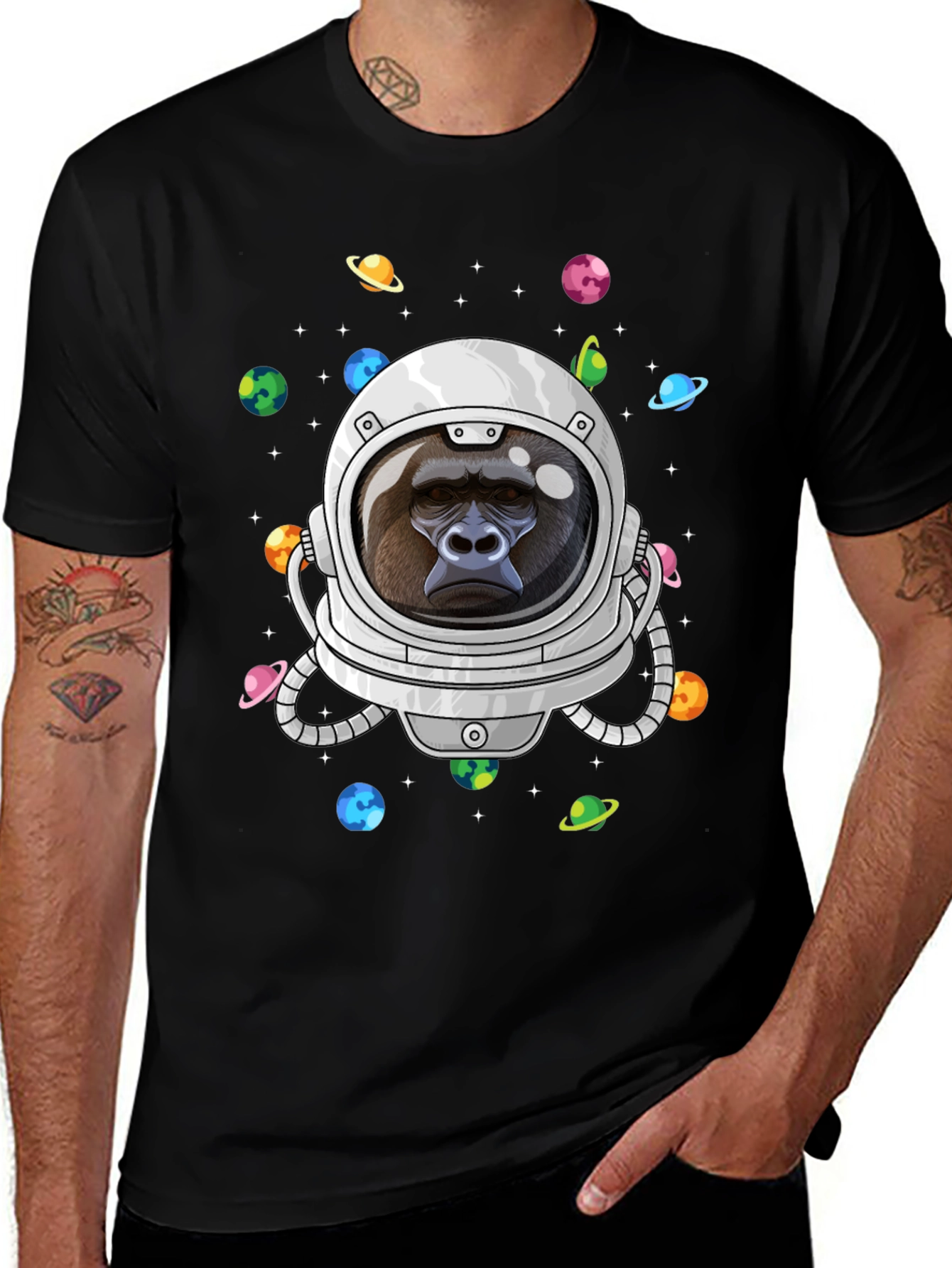 Astronaut Gorilla T-Shirt - Space Adventure Tee