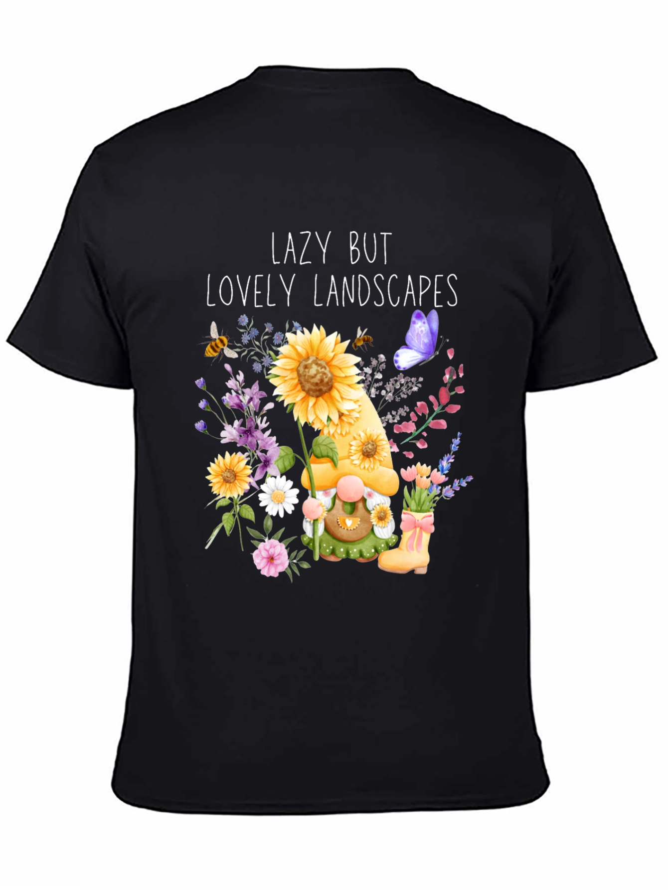 Lazy But Lovely Landscapes T-Shirt - Garden Gnome