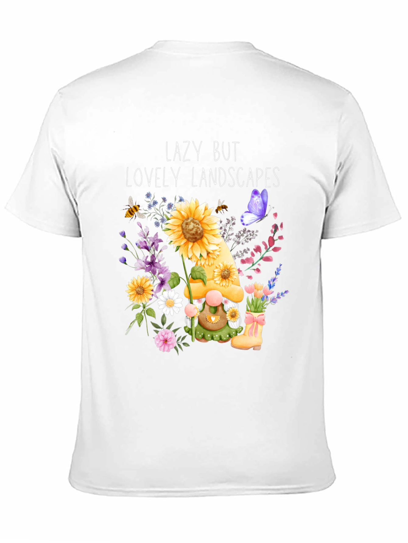 Lazy But Lovely Landscapes T-Shirt - Garden Gnome