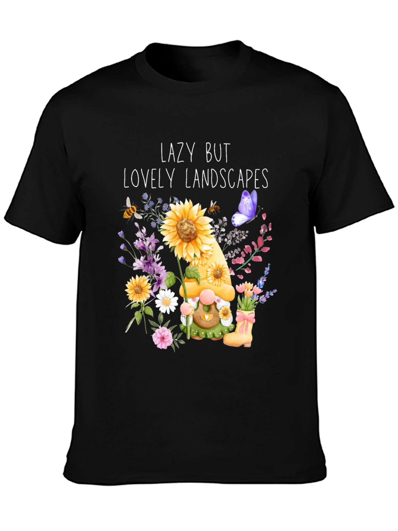 Lazy But Lovely Landscapes T-Shirt - Garden Gnome