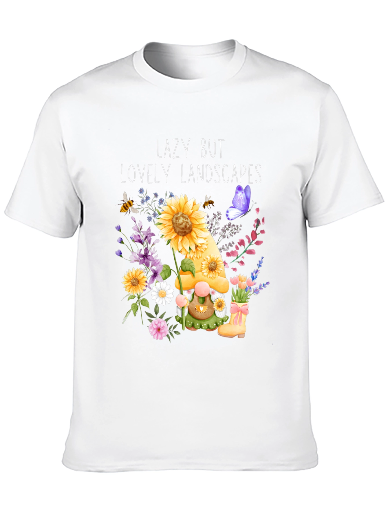 Lazy But Lovely Landscapes T-Shirt - Garden Gnome
