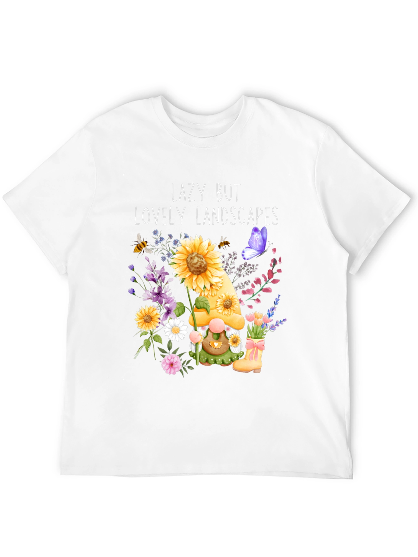 Lazy But Lovely Landscapes T-Shirt - Garden Gnome