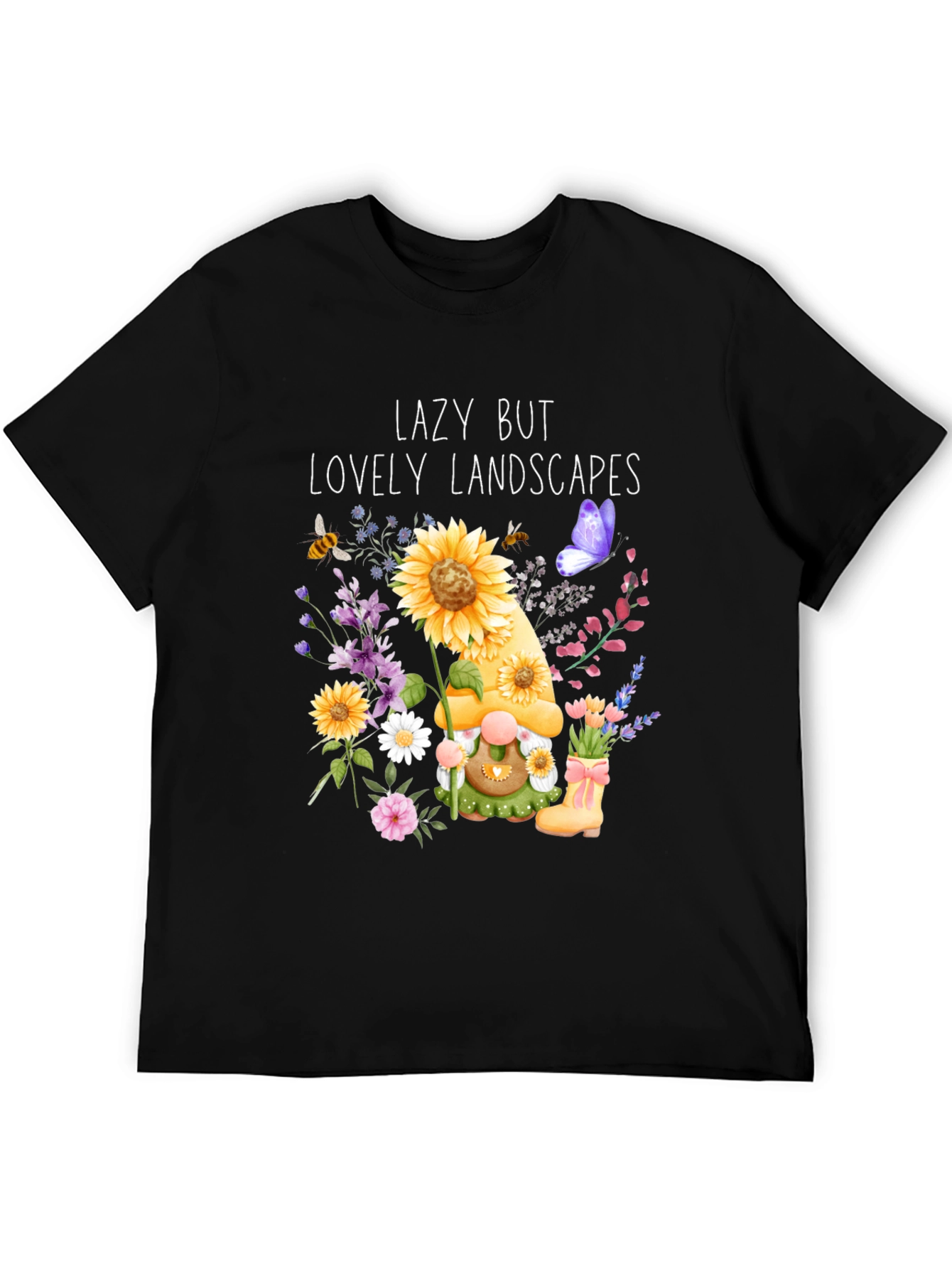 Lazy But Lovely Landscapes T-Shirt - Garden Gnome