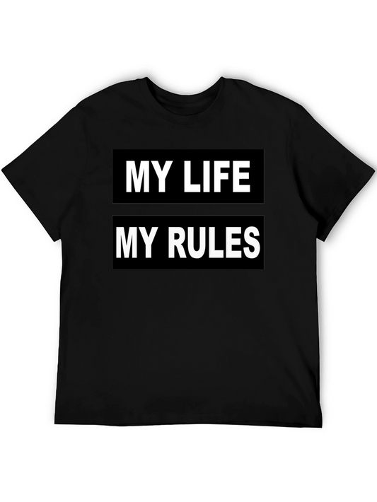 My Life My Rules Graphic Tee - Black