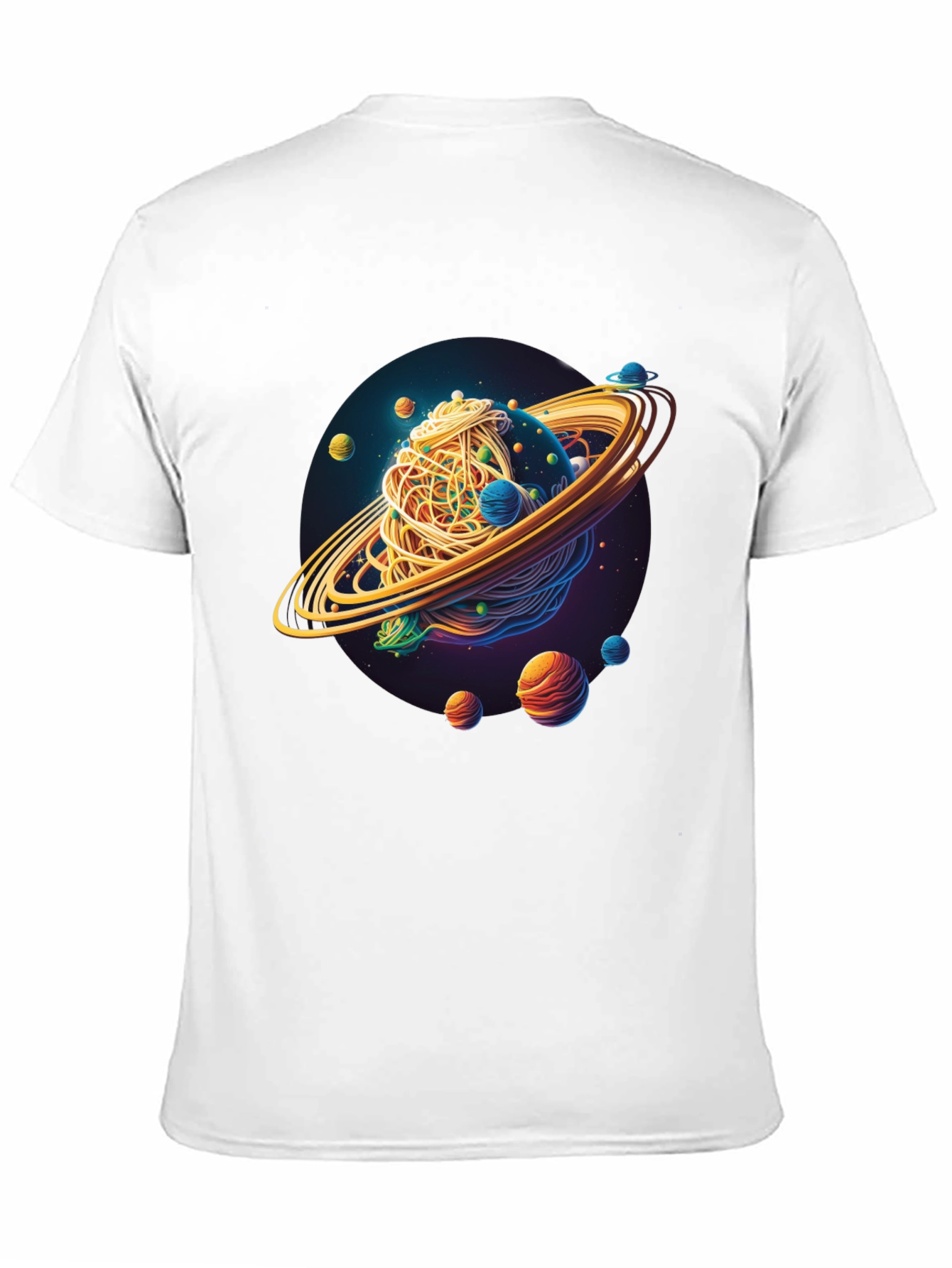 Spaghetti Galaxy Graphic Tee - Unisex Black T-Shirt
