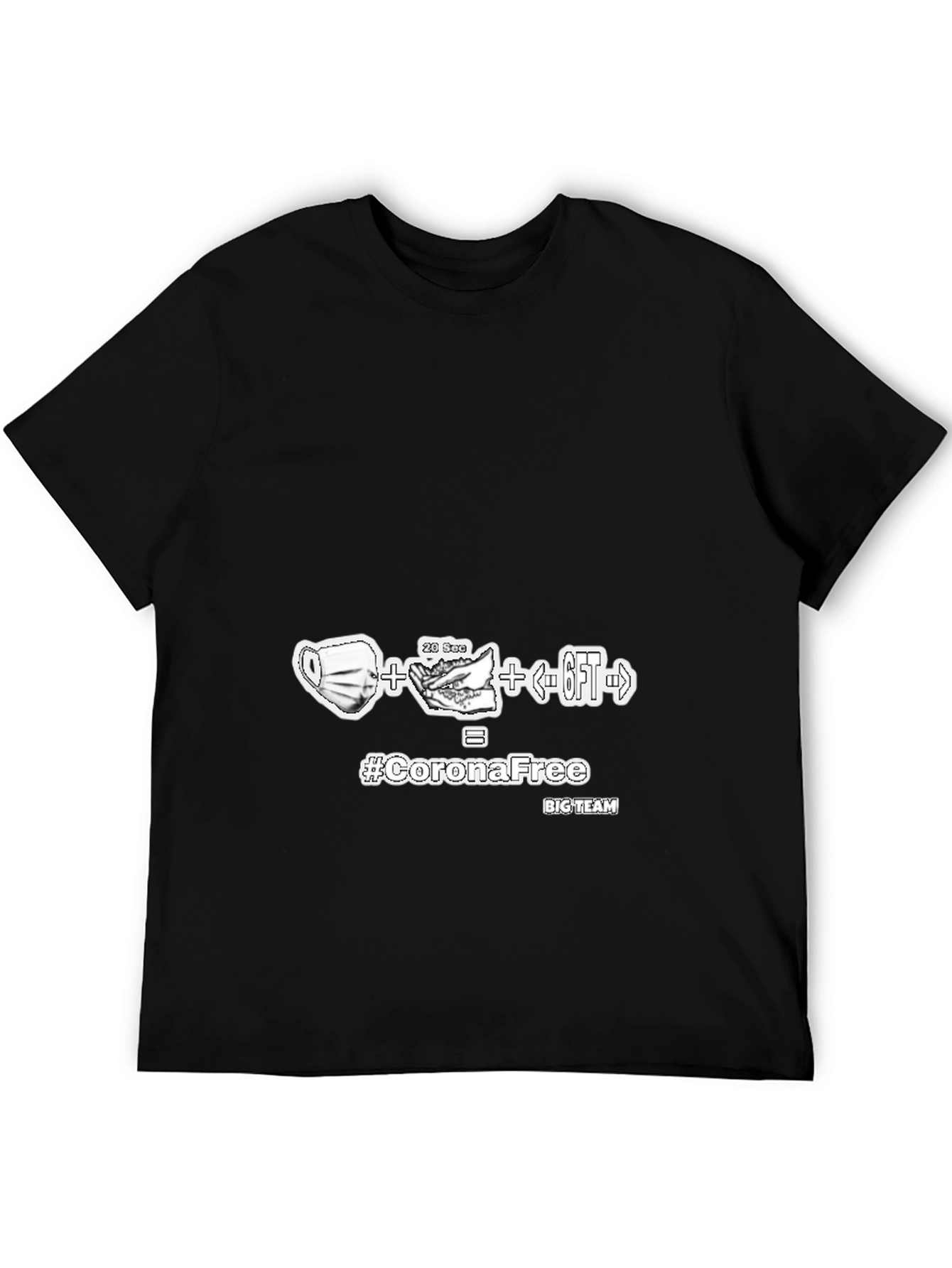 Corona Free Black T-Shirt