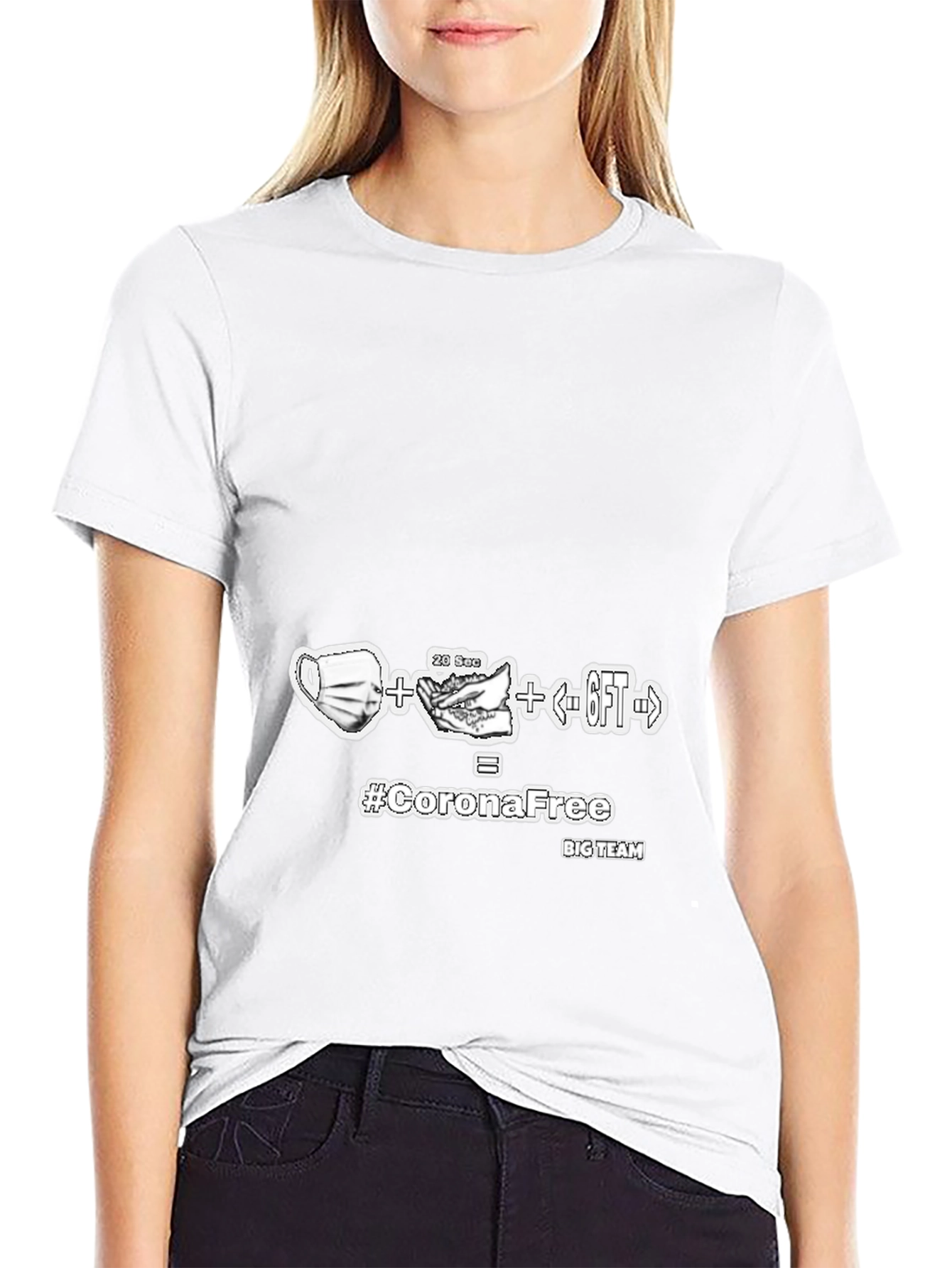 Corona Free Black T-Shirt