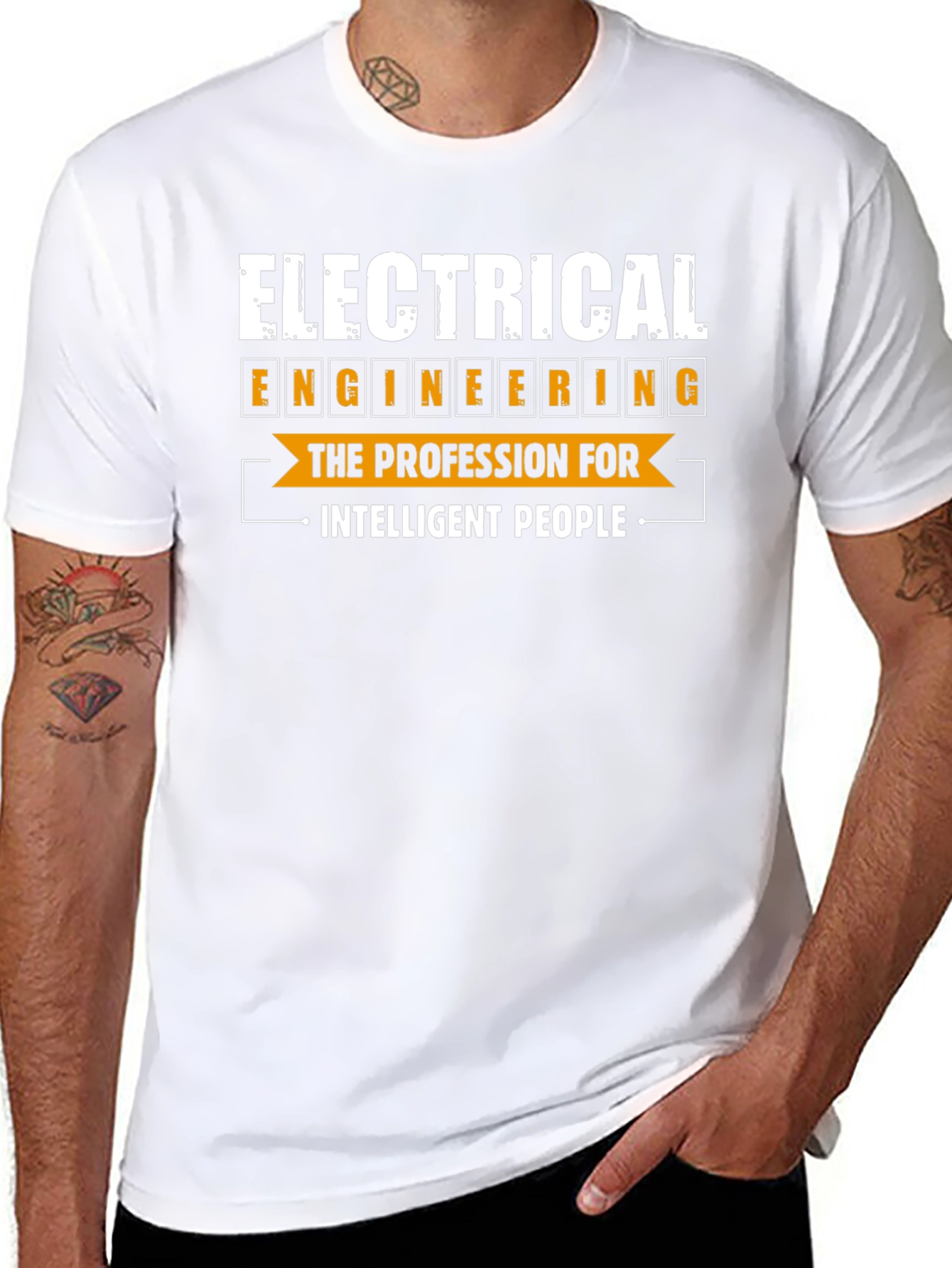 Electrical Engineering Intelligent People Black T-Shirt