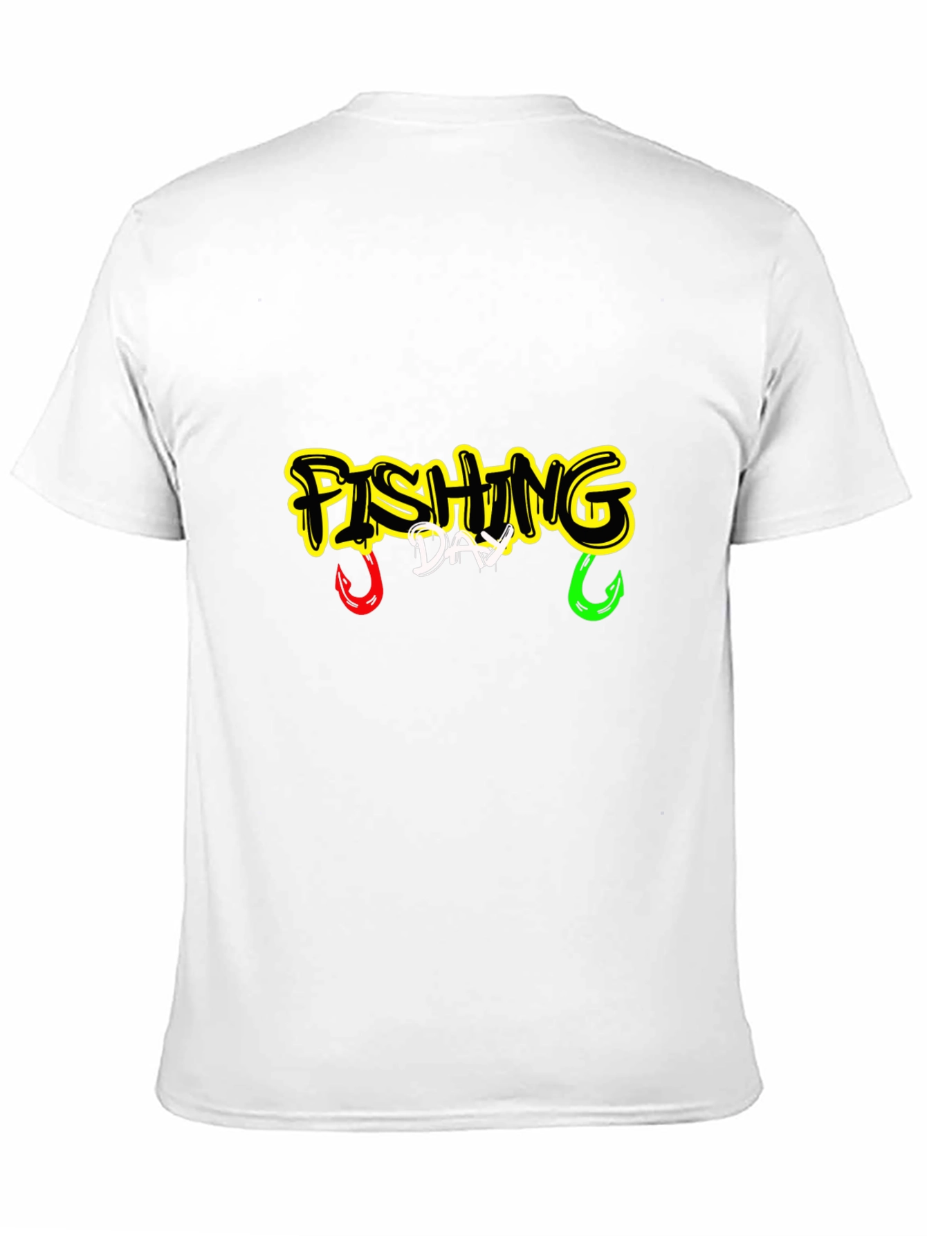 Fishing Day Graphic Tee - Black Cotton Shirt